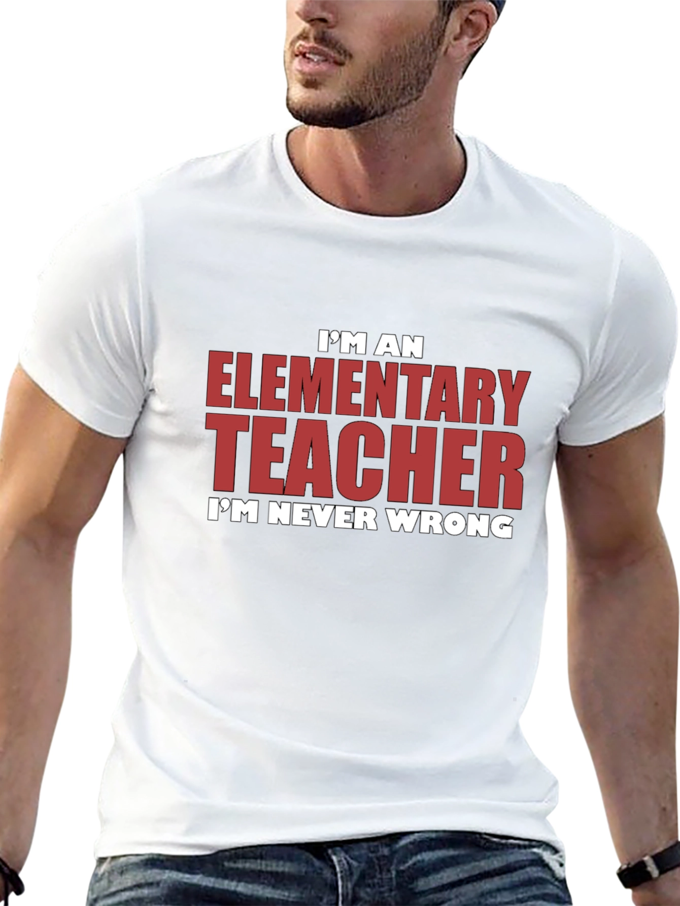 Black Elementary Teacher Graphic Tee - I'm Never Wrong view 13