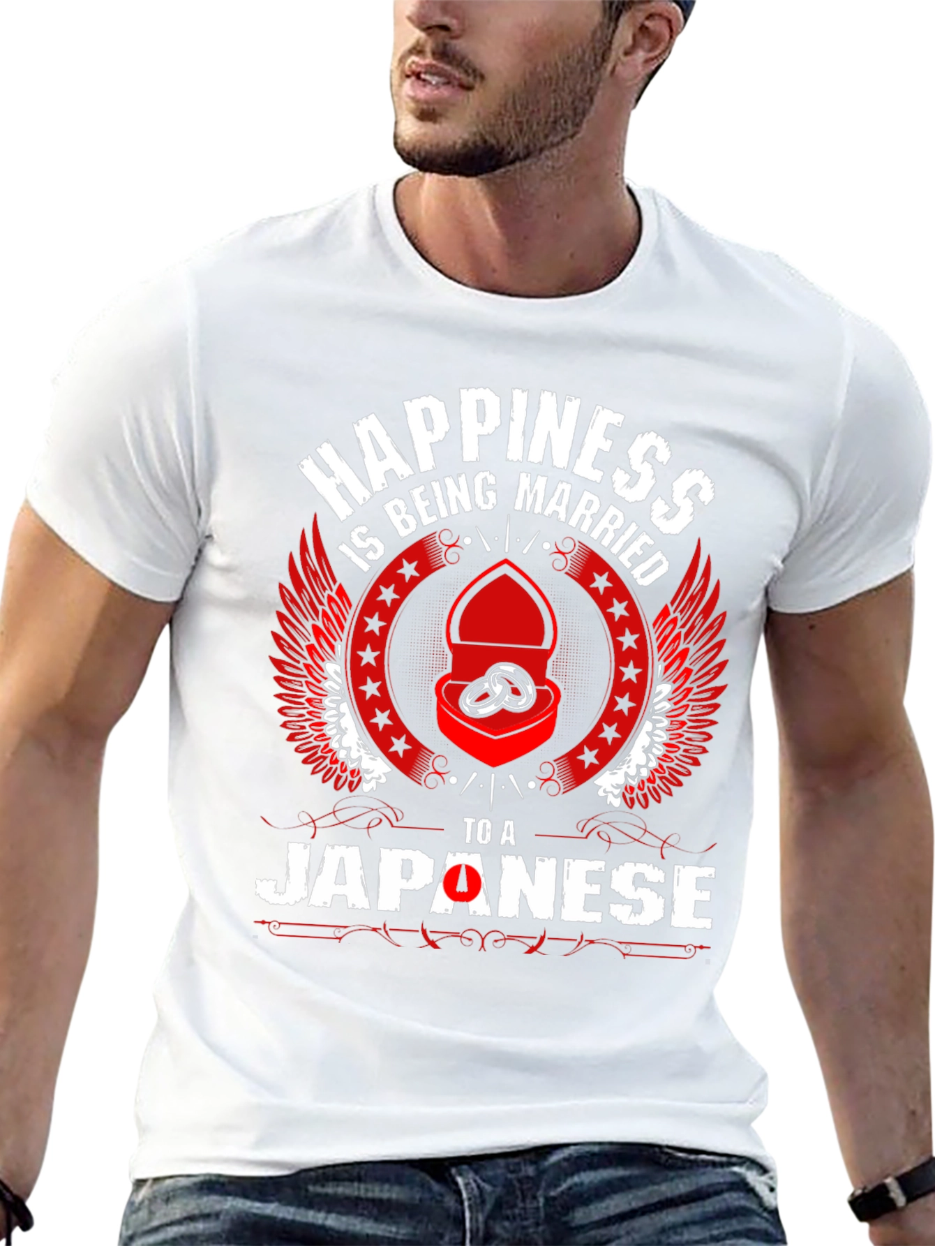 Black Happiness Being Married to a Japanese T-Shirt view 13