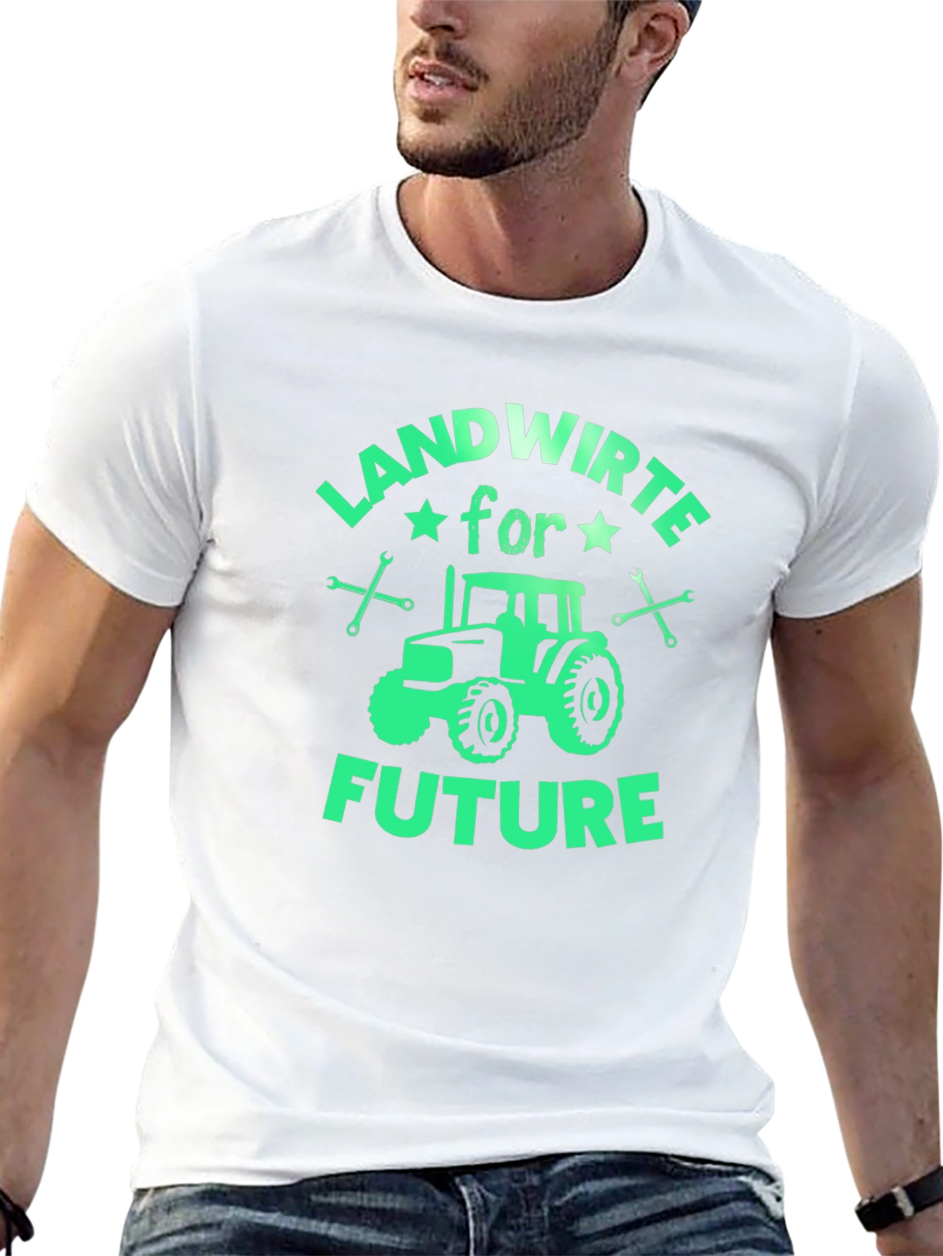 Black Landwirte for Future Graphic Tee - Tractor Design view 13