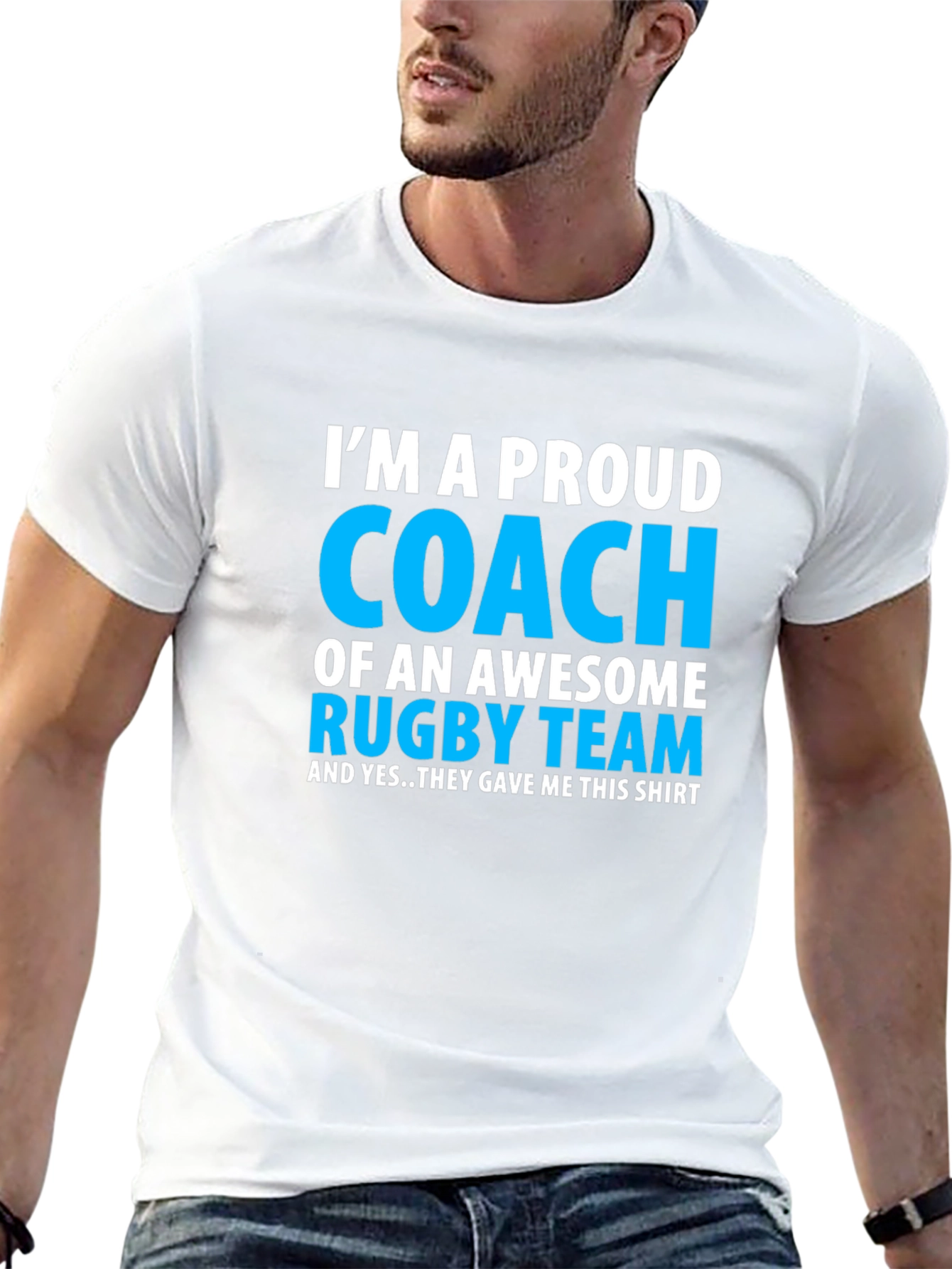 Black Proud Rugby Coach Graphic Tee - Gift Idea view 13
