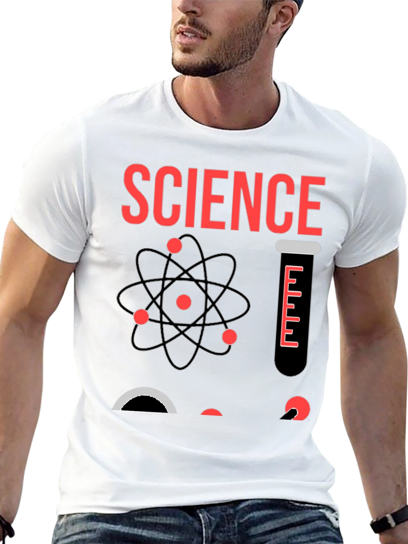 Black Science Graphic T-Shirt - Black Cotton Blend view 13