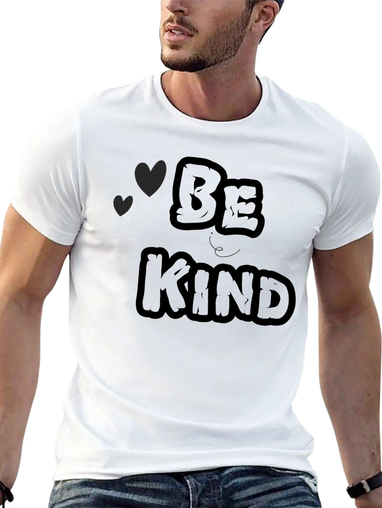 Black Be Kind Graphic Tee - Black Casual Shirt view 13