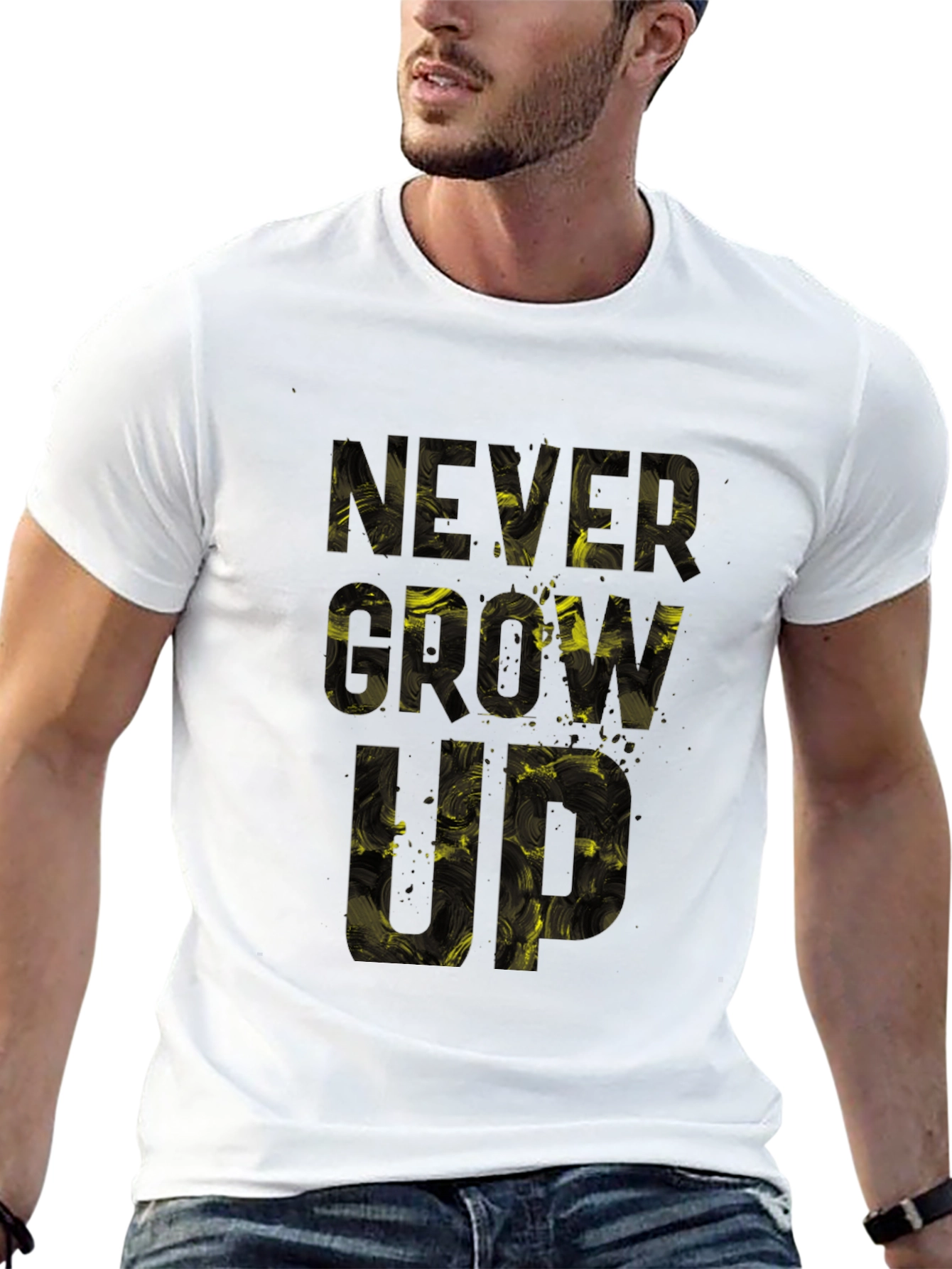 Never Grow Up Black T-Shirt - 13