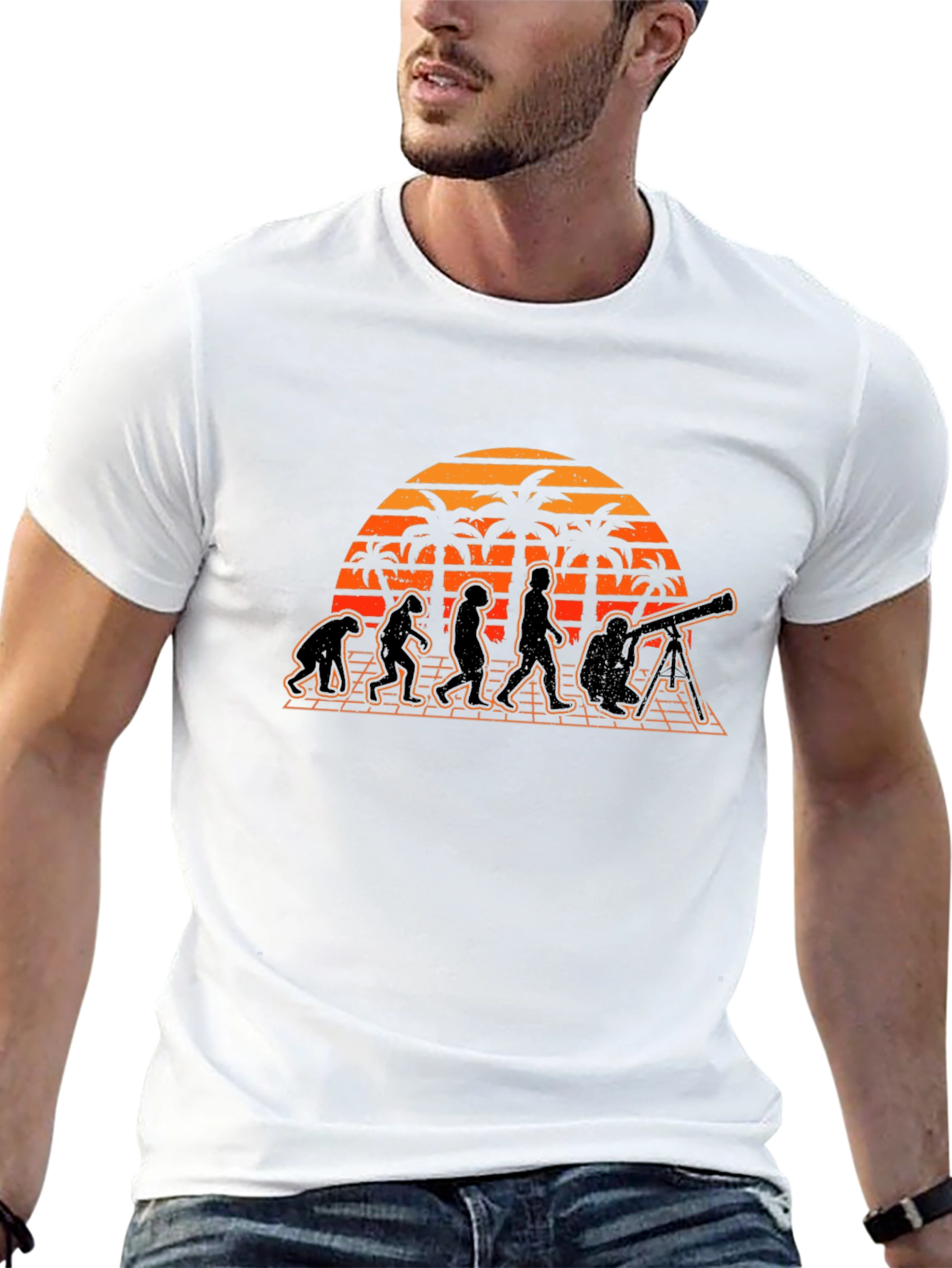 Black Evolution of Astronomer Sunset Tee view 13