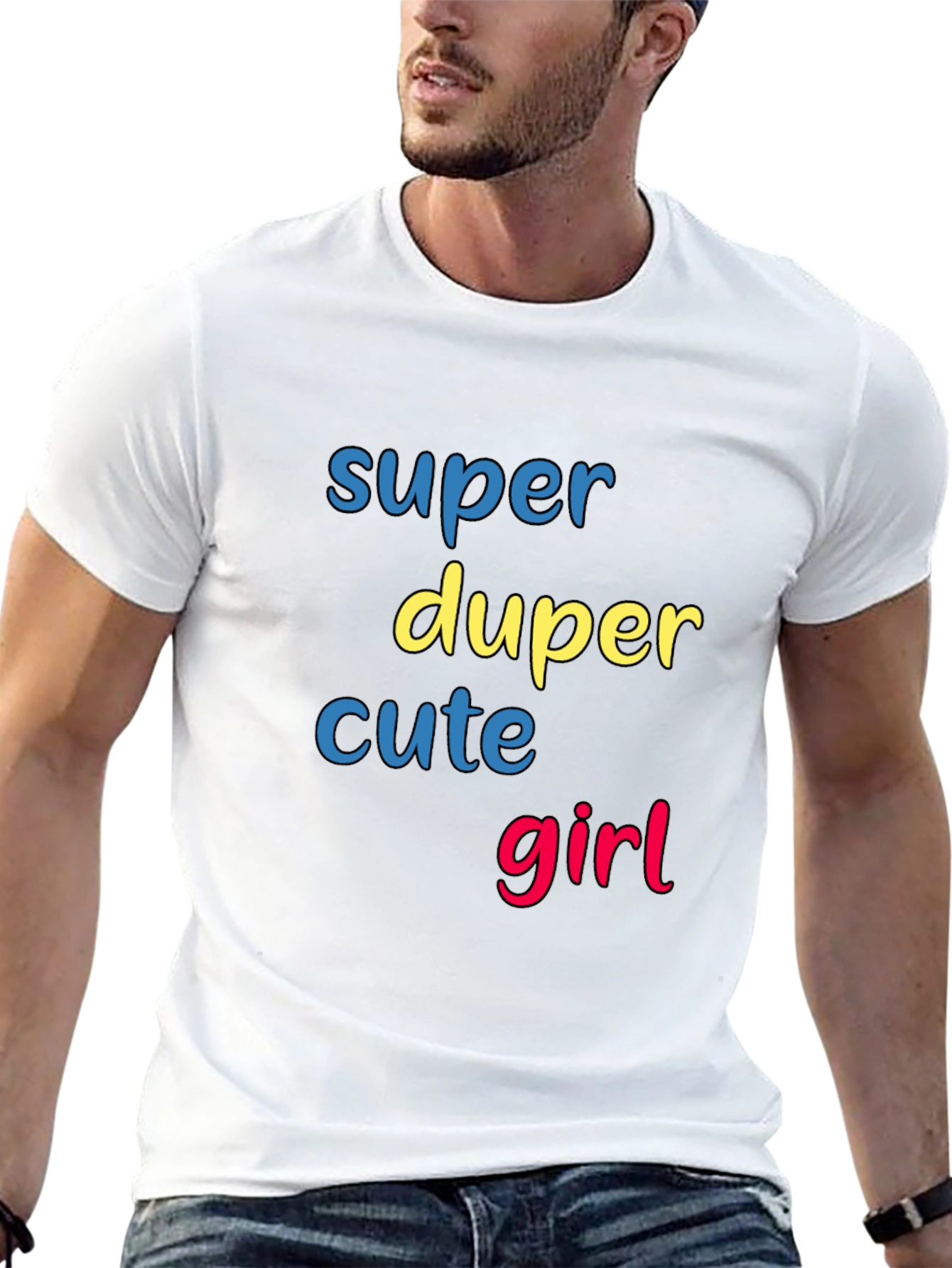 Black Super Duper Cute Girl Graphic T-Shirt view 13