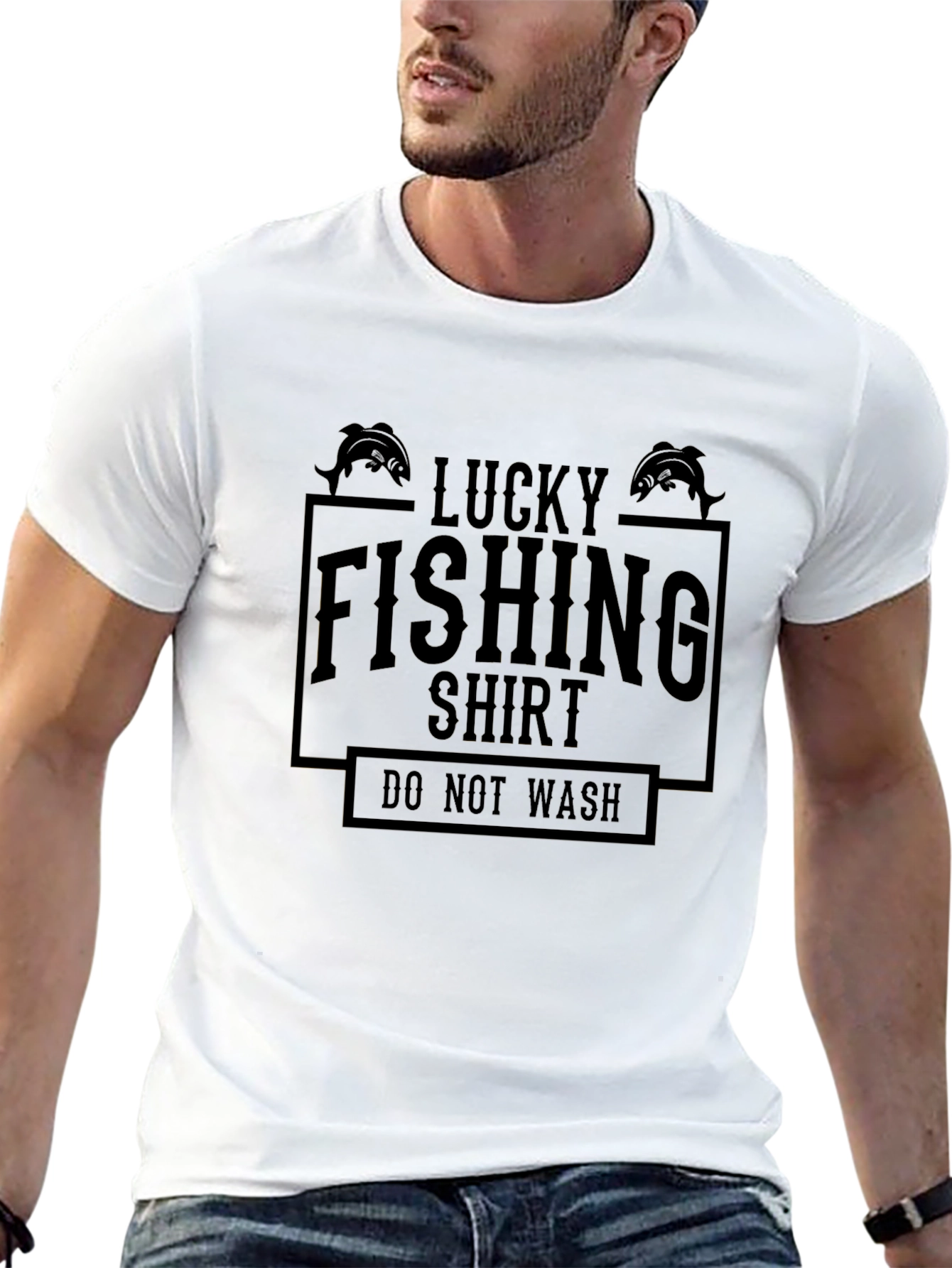 Black Lucky Fishing Shirt - Do Not Wash T-Shirt view 13