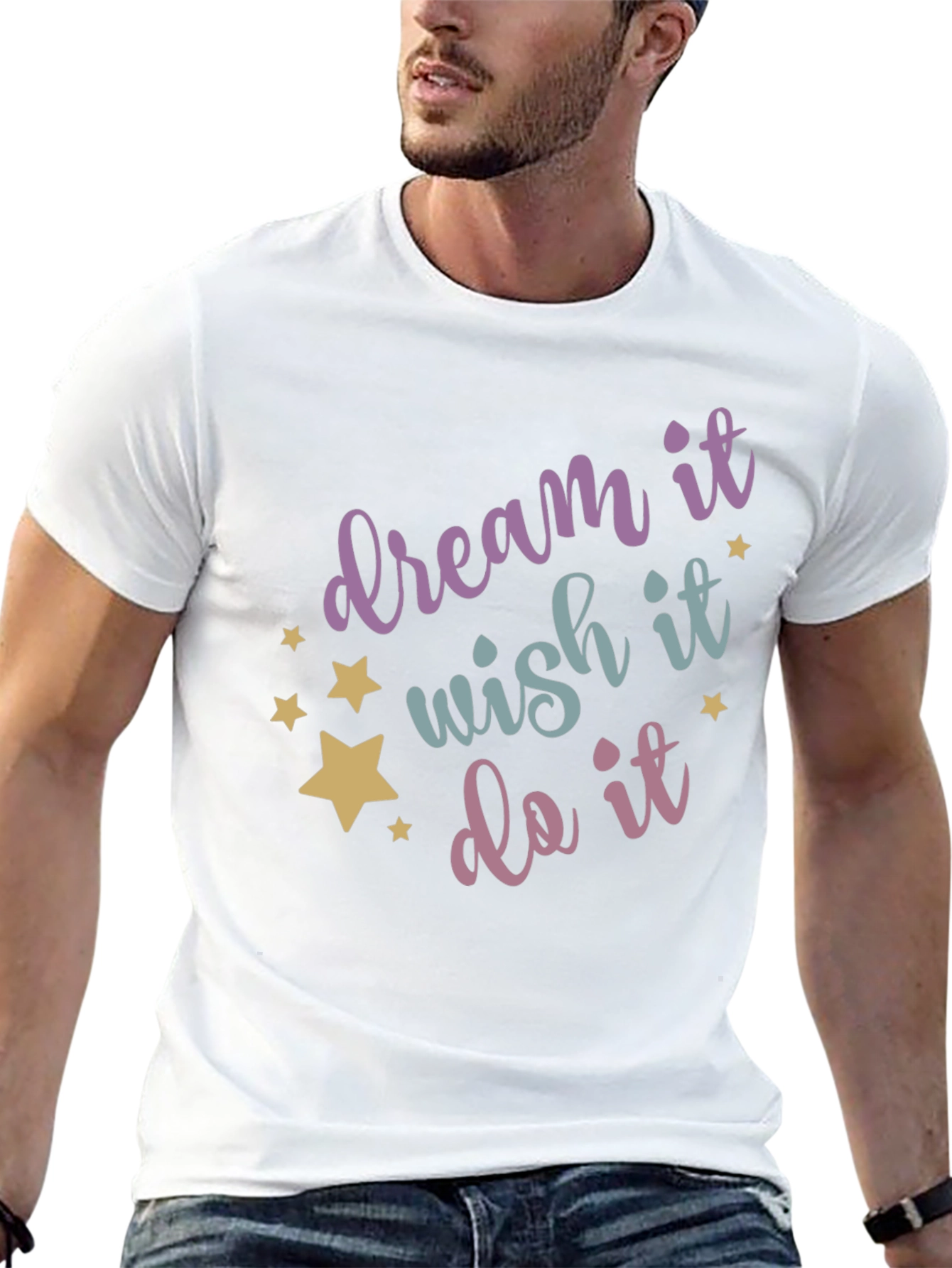 Black Dream Wish Do It Graphic Tee - Black view 13