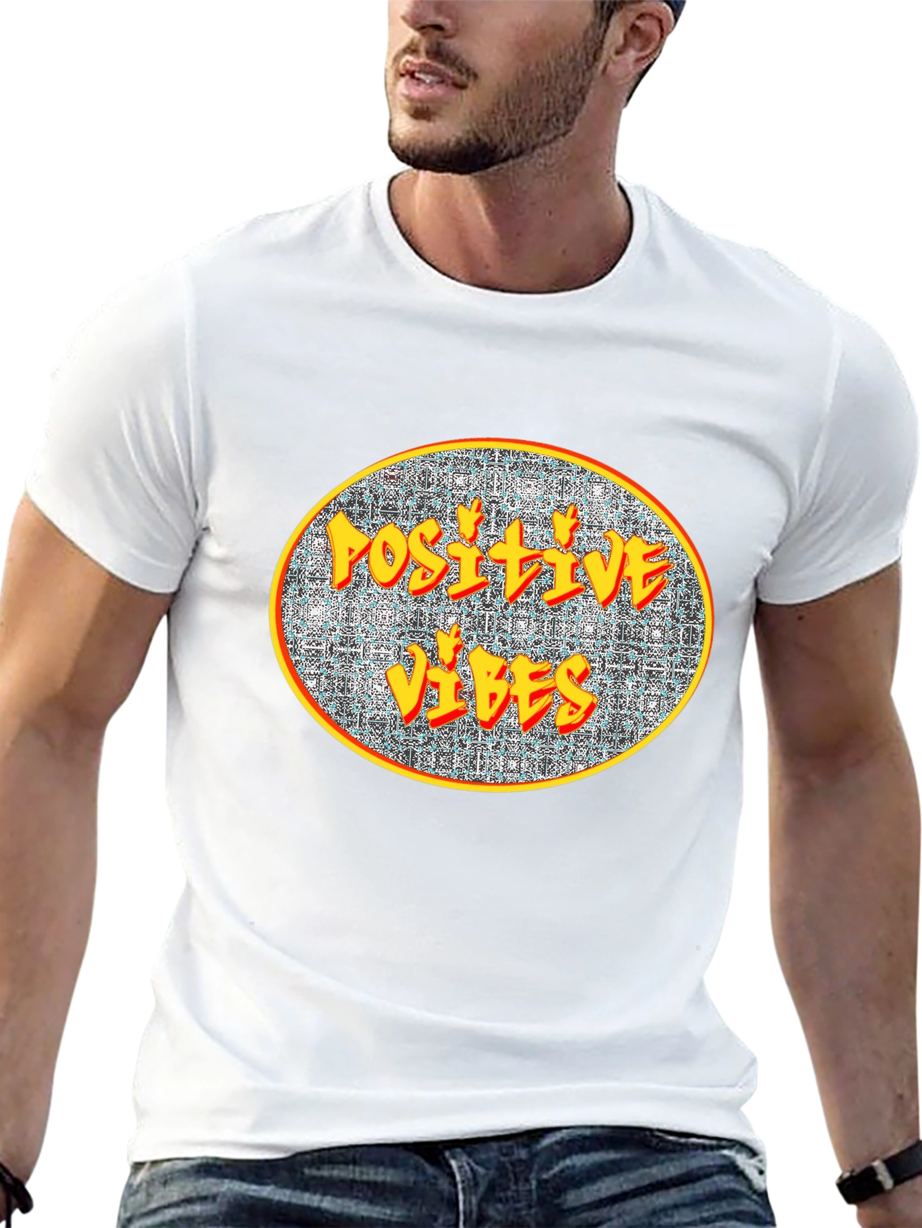 Black Positive Vibes Graphic Tee - Stylish Comfort view 13