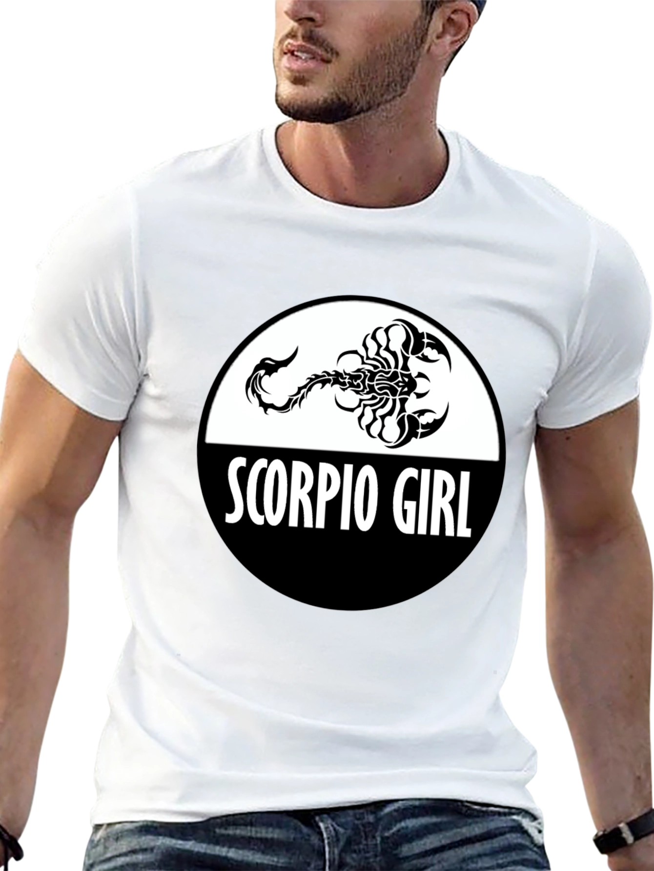 Black Scorpio Girl Zodiac Sign T-Shirt - Black view 13