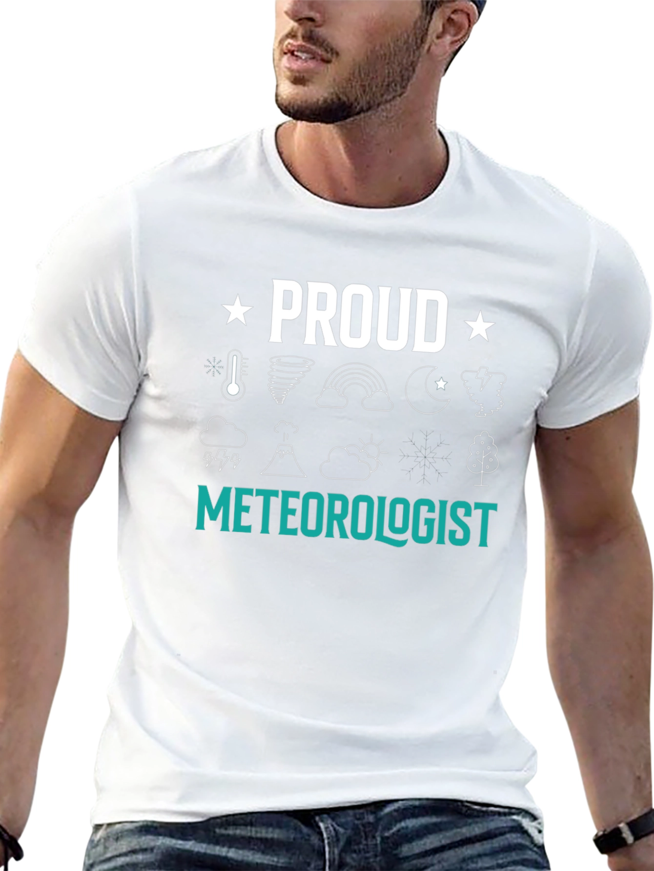 Black Proud Meteorologist Graphic T-Shirt view 13