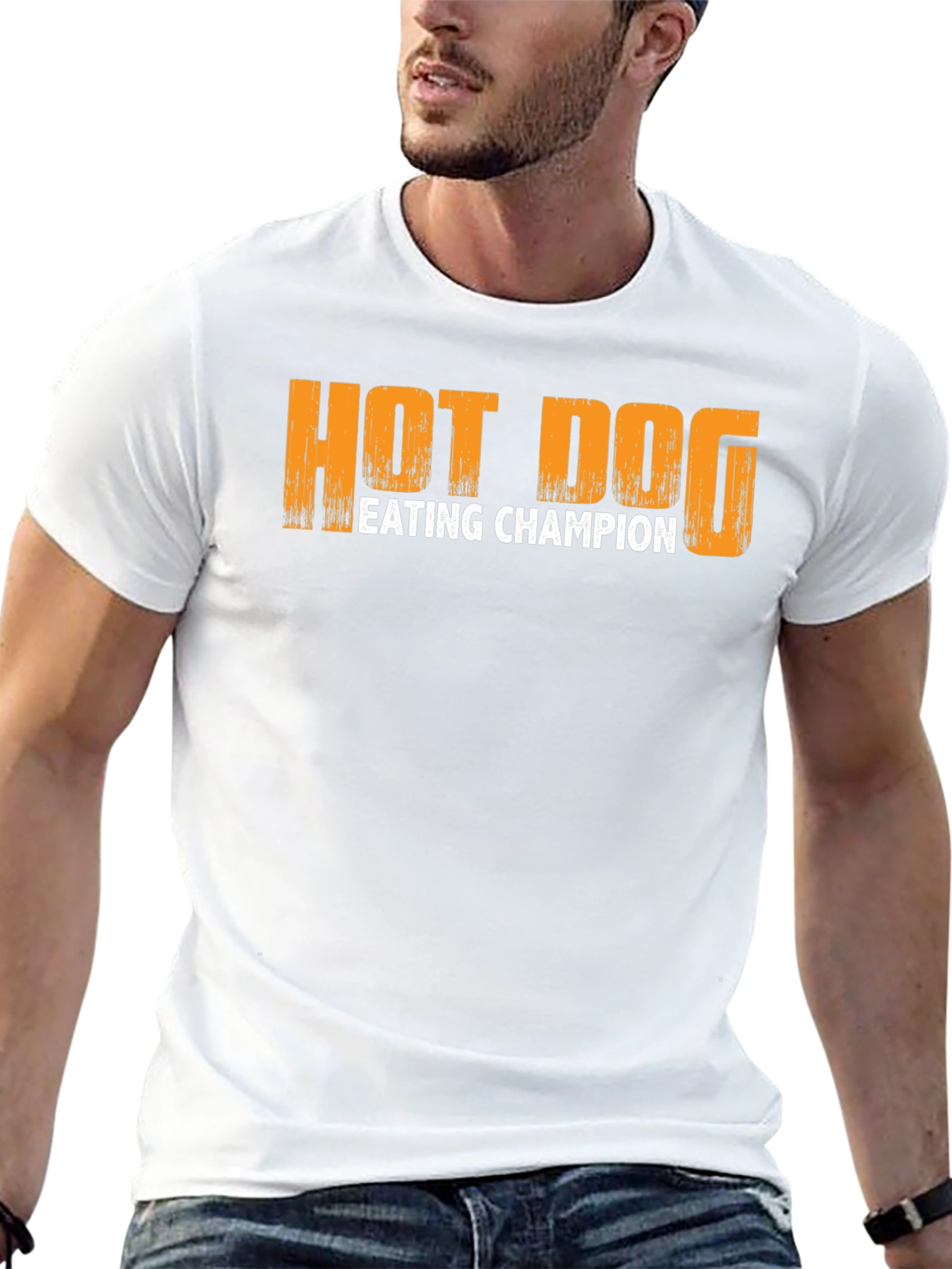 Hot Dog Eating Champion Black T-Shirt - 13