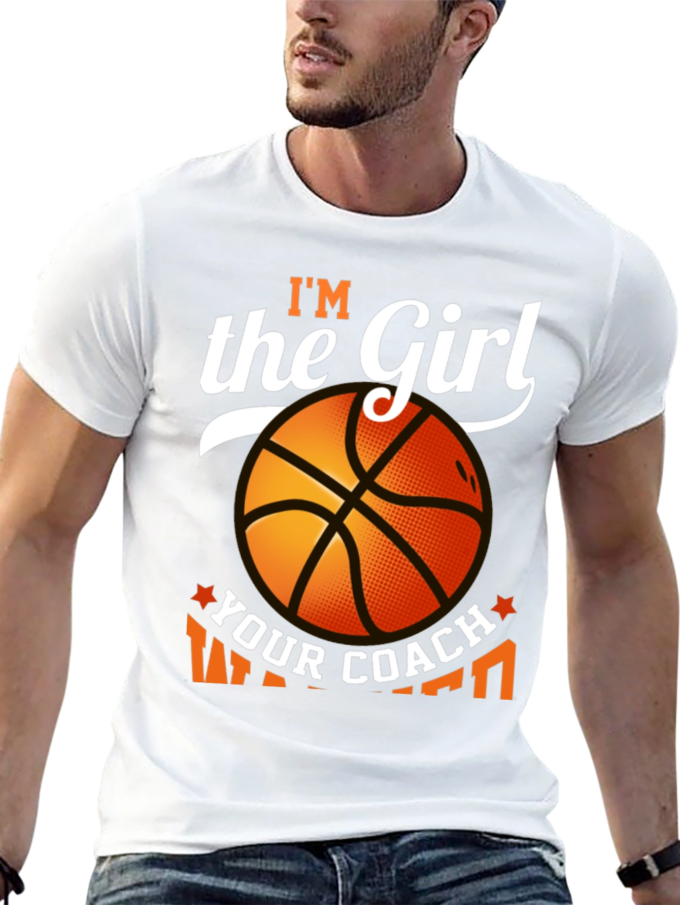 Black I'm The Girl Your Coach Warned You About Basketball T-Shirt view 13