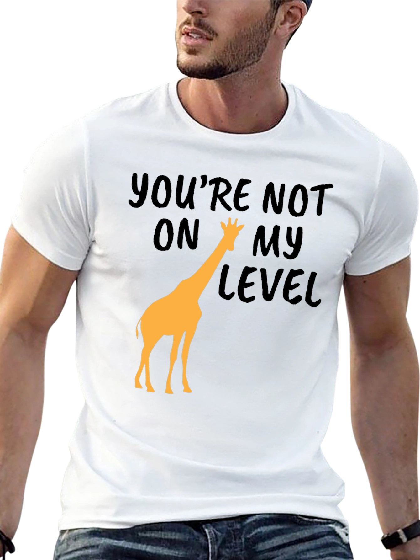 Black You're Not On My Level Giraffe Graphic Tee view 13
