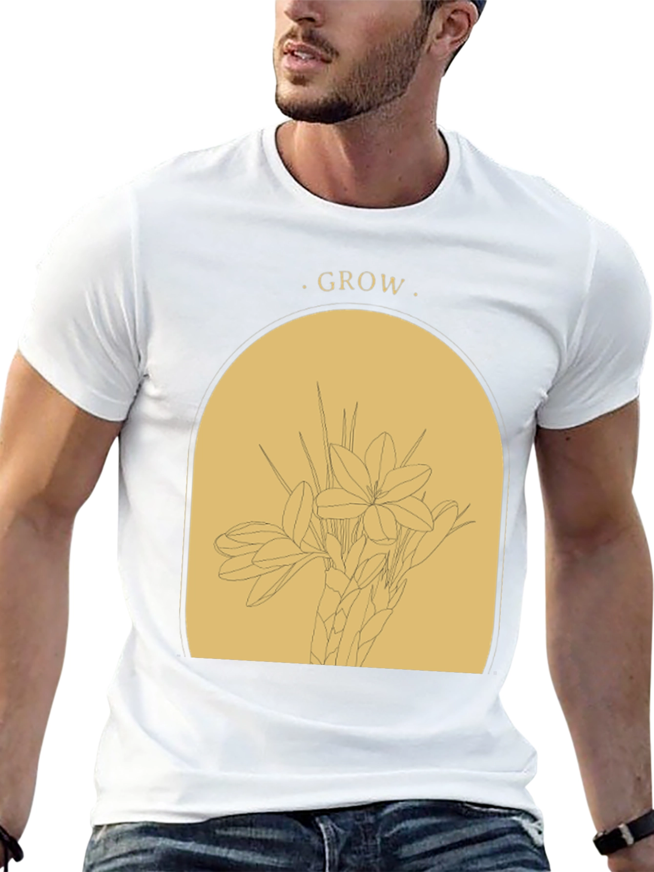 Black Grow Graphic T-Shirt - Black Botanical Tee view 13