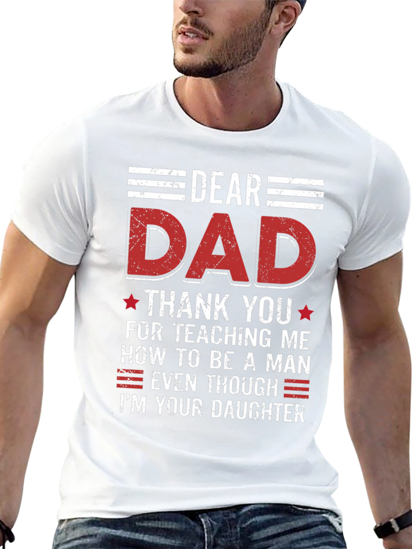 Black Dear Dad T-Shirt - Father's Day Gift view 13