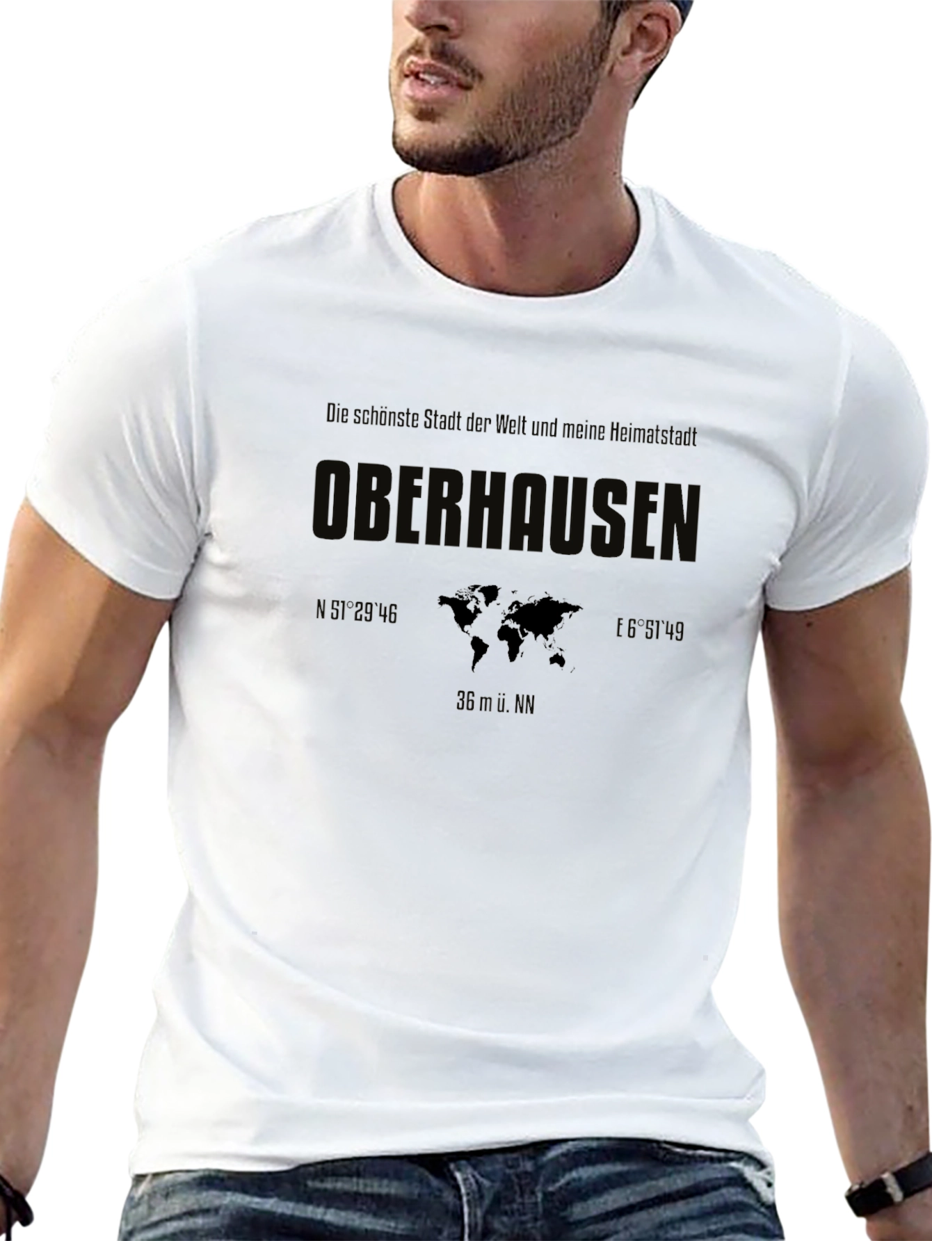 Black Oberhausen Graphic Print Crew Neck T-Shirt view 13