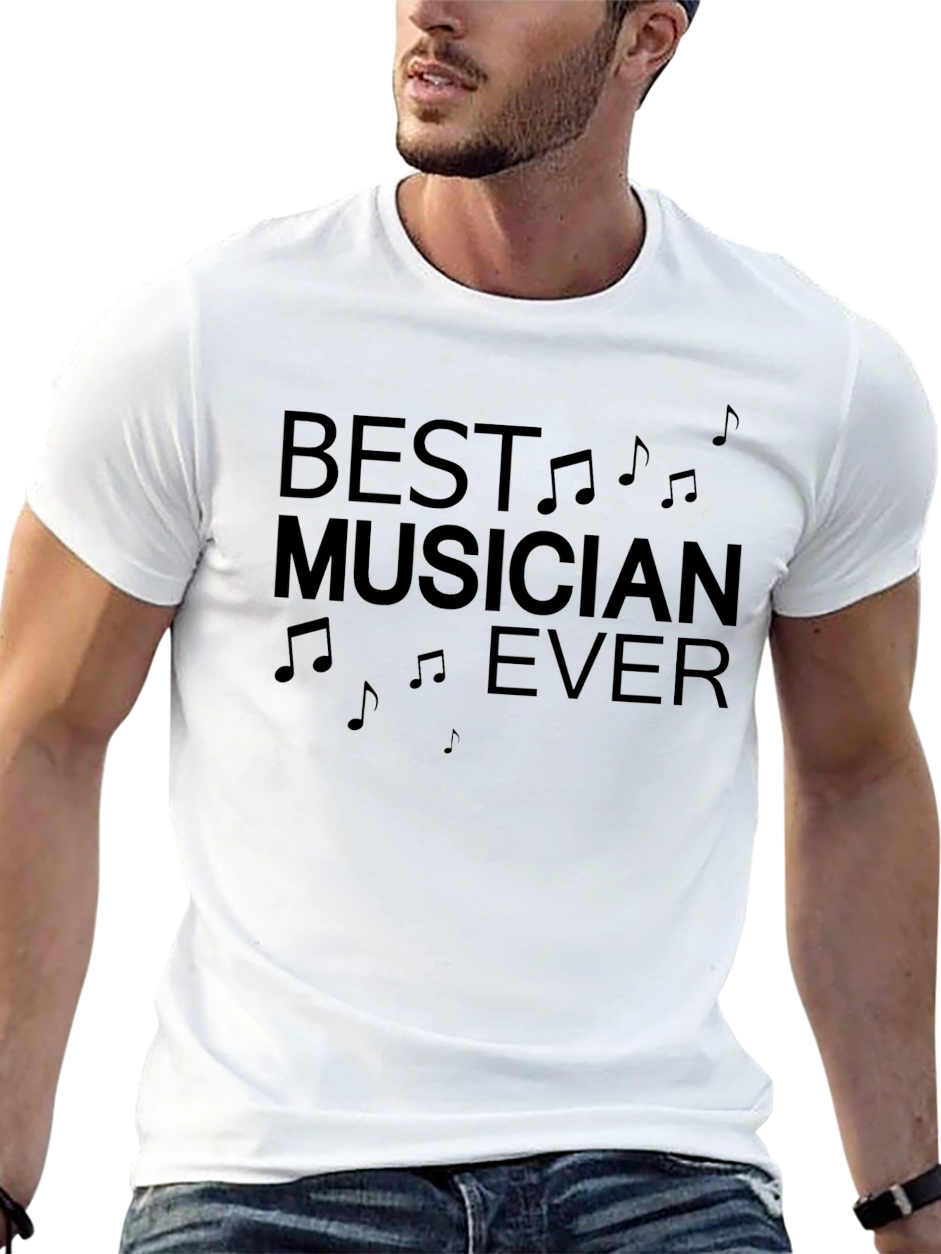 Black Best Musician Ever Black Graphic T-Shirt view 13