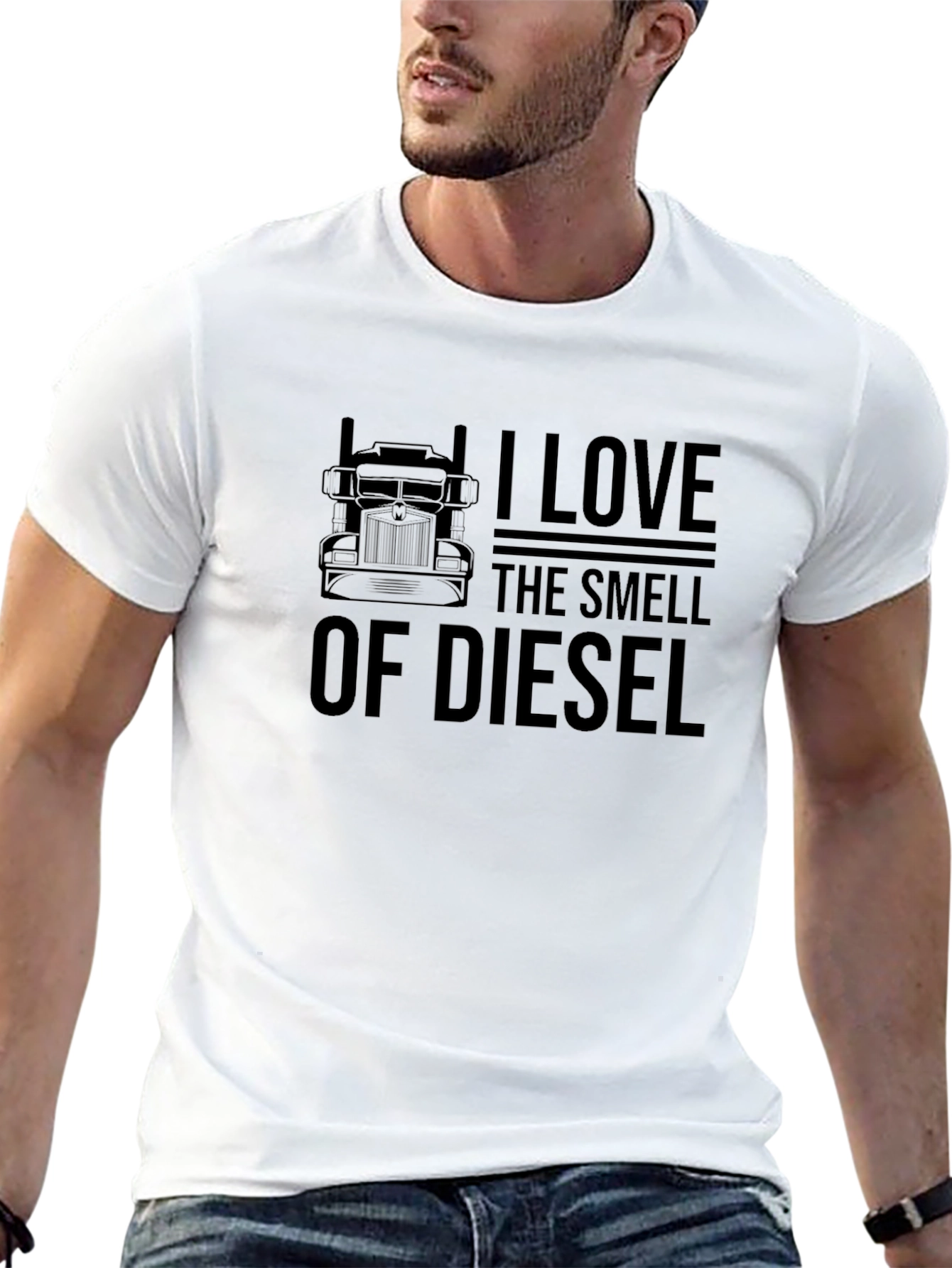 Black I Love the Smell of Diesel Black T-Shirt view 13