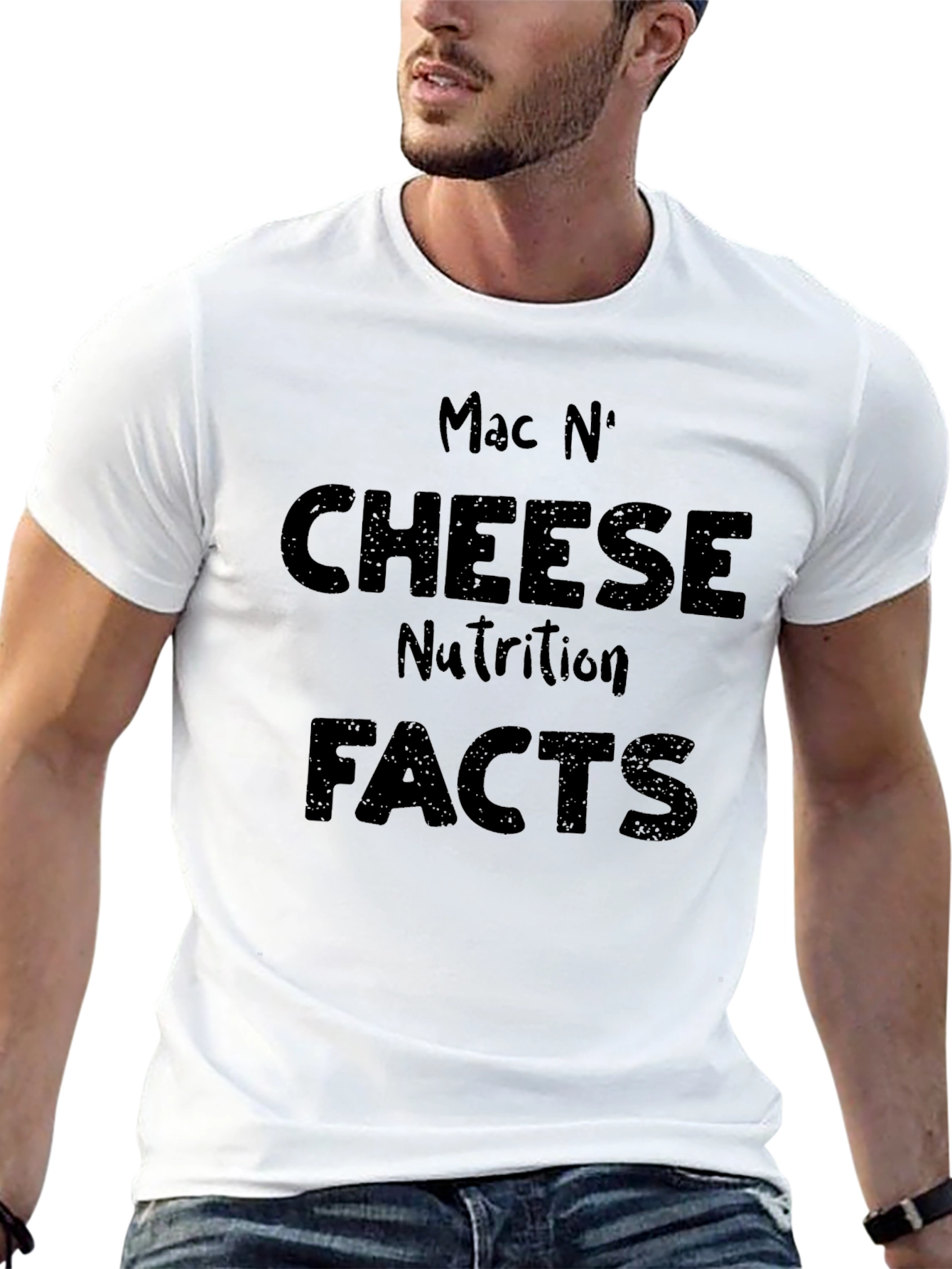 Black Mac N' Cheese Nutrition Facts Graphic Tee view 13