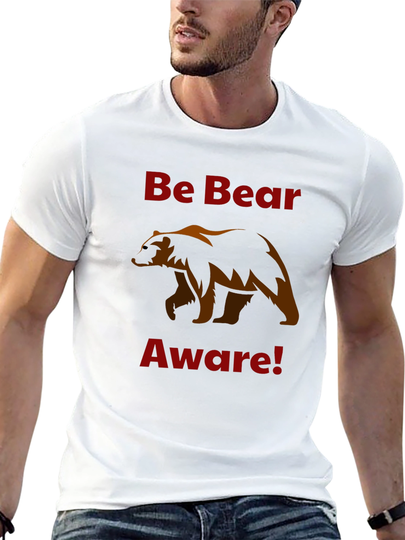 Black Be Bear Aware T-Shirt view 13