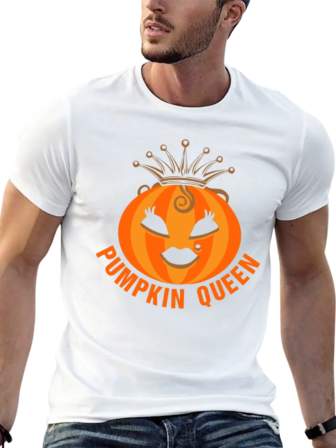 Black Pumpkin Queen Graphic Tee - Halloween Apparel view 13