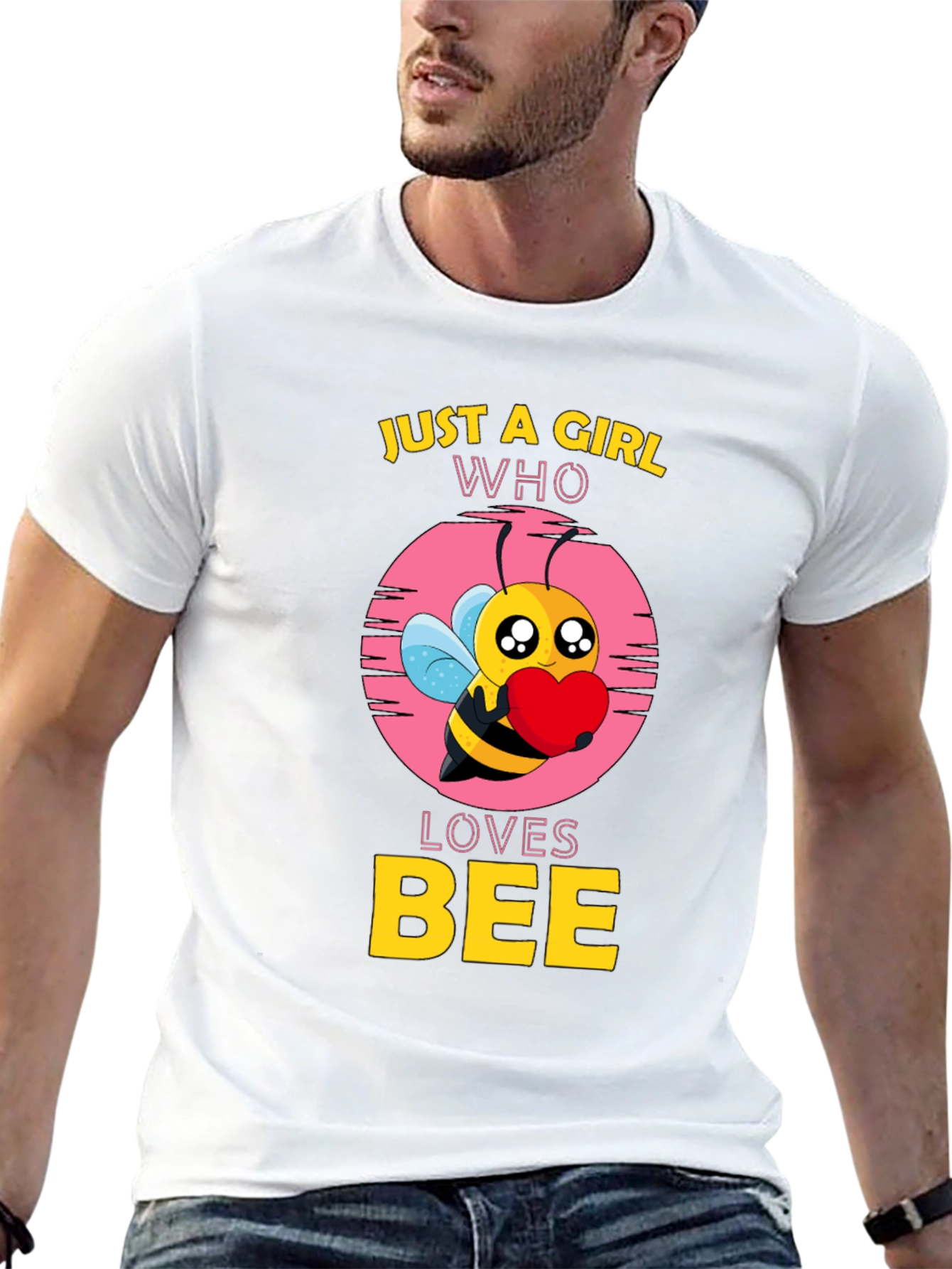 Black Just A Girl Who Loves Bee Black T-Shirt view 13