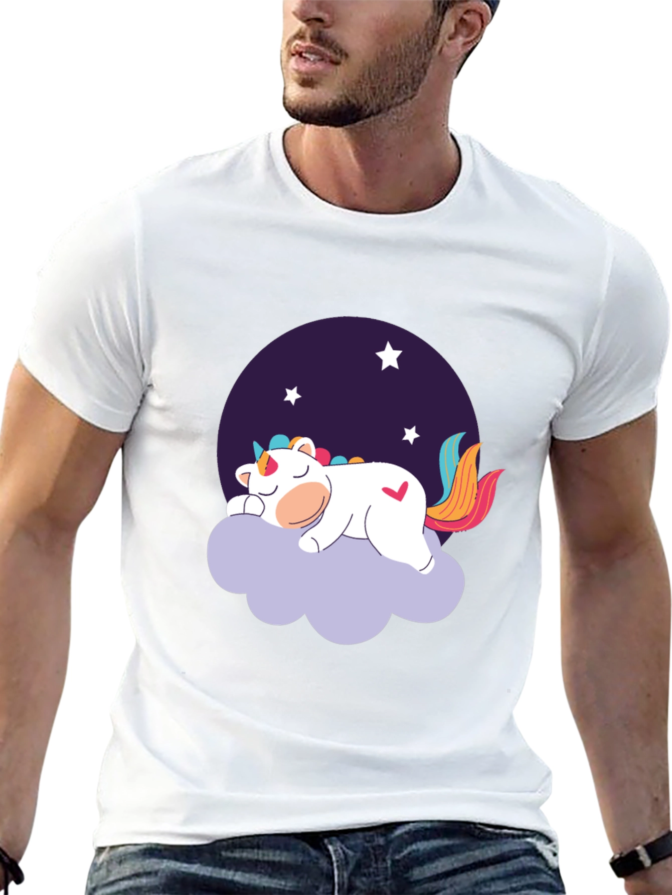 Black Unicorn Dreams Black T-Shirt view 13