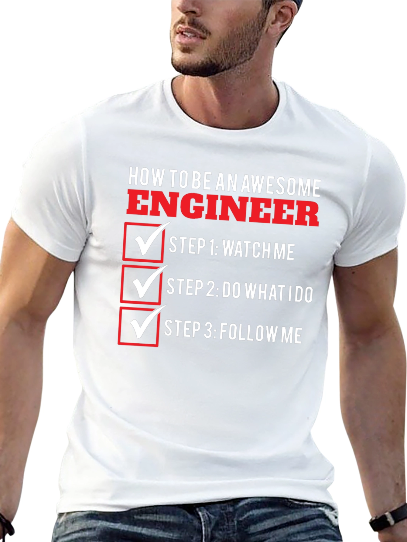 Black Awesome Engineer T-Shirt - Funny Engineering Gift view 13