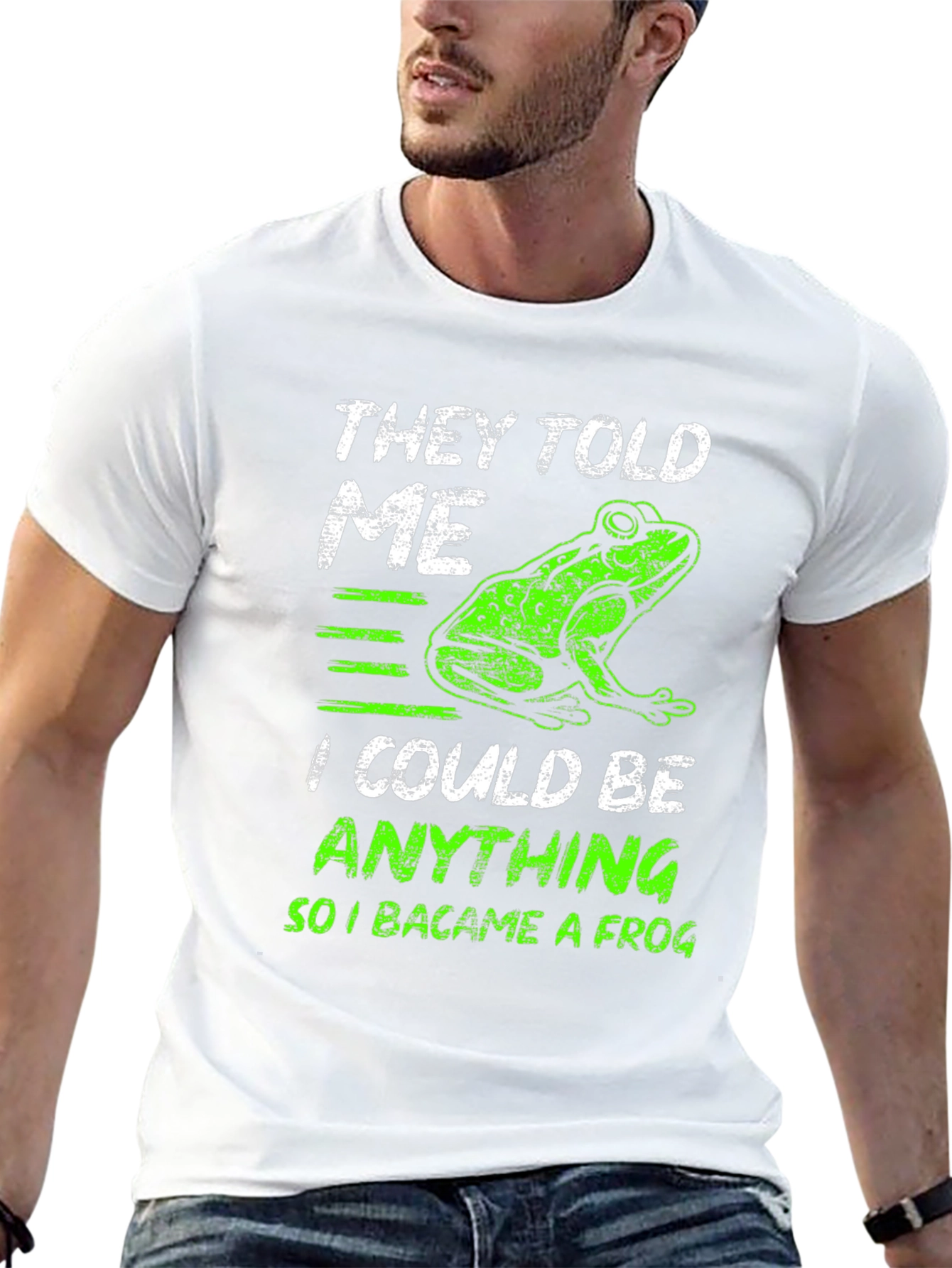 Black They Told Me I Could Be Anything Frog T-Shirt view 13