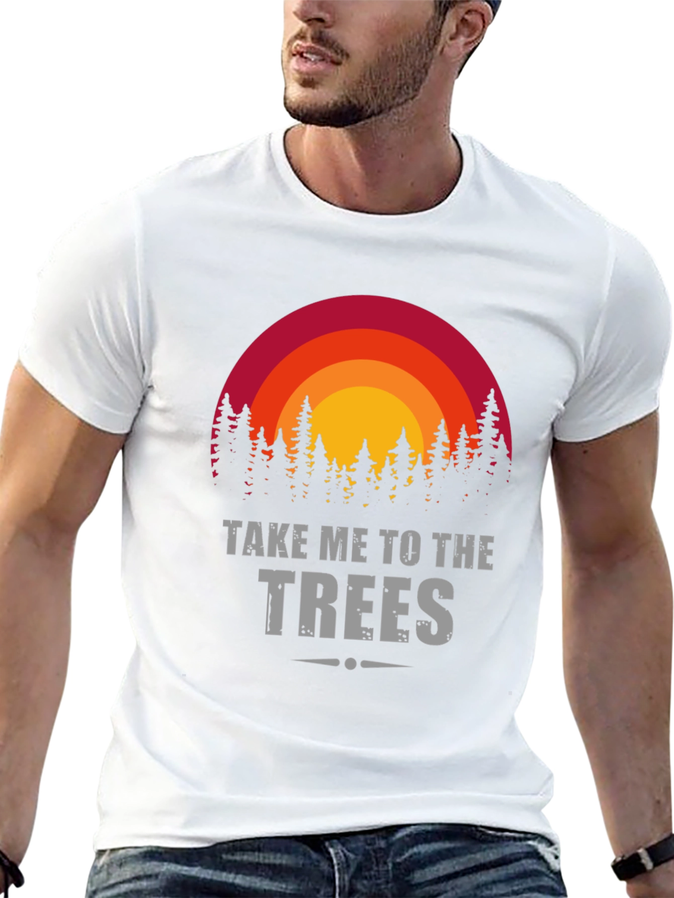Black Take Me To The Trees Graphic Tee view 13
