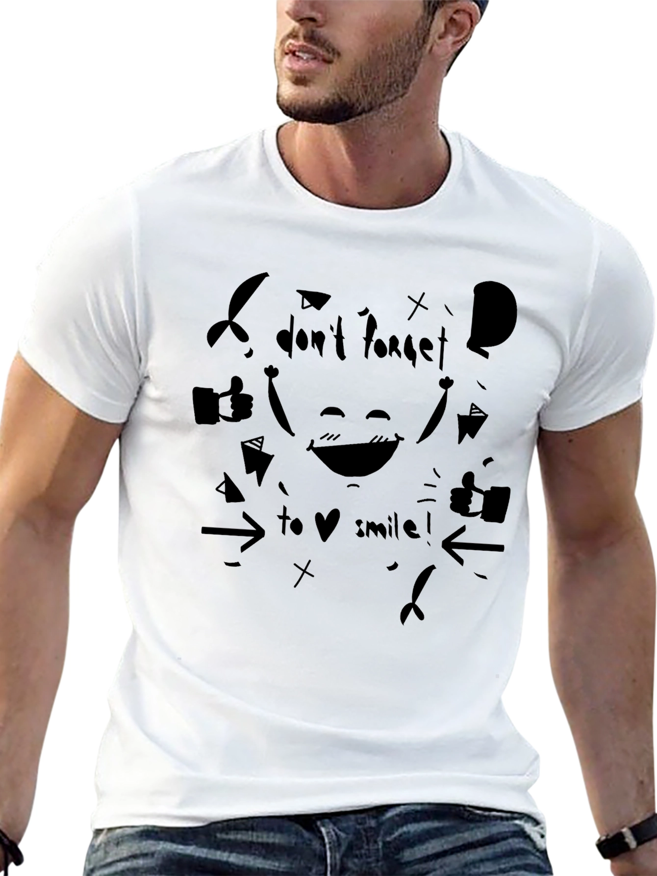 Black Black "Don't Forget to Smile!" Graphic Tee view 13