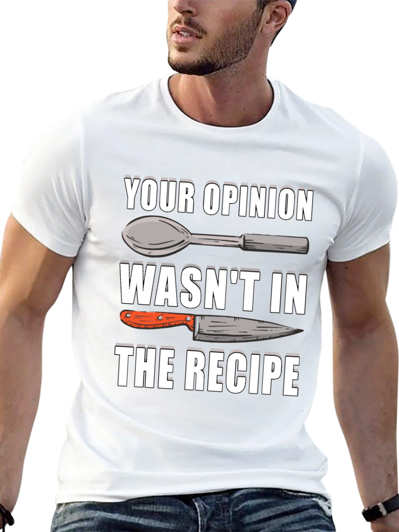 Black Chef Opinion T-Shirt Funny Recipe Tee view 13