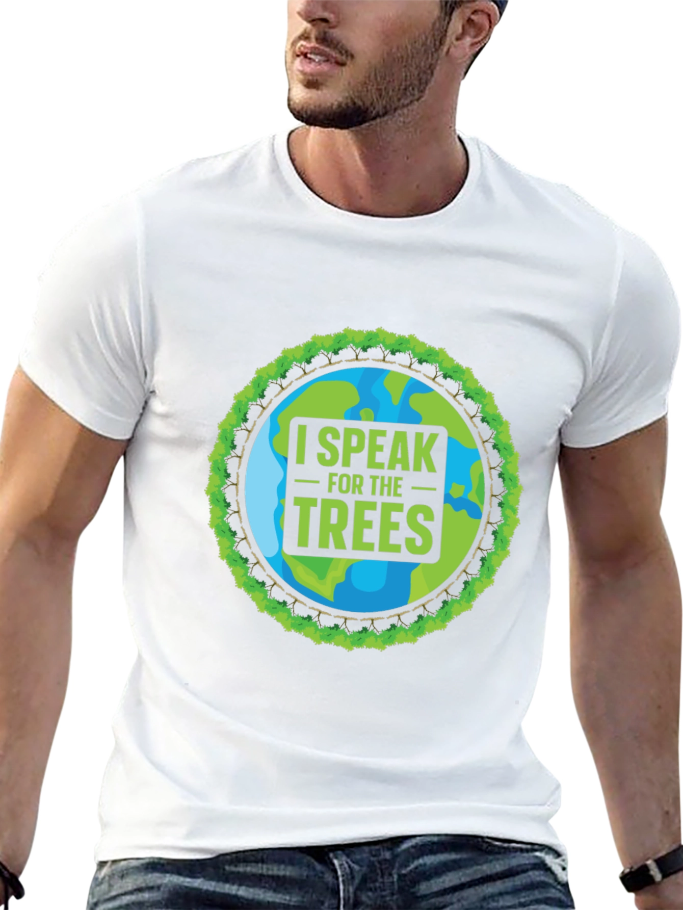 Black I Speak for the Trees Graphic T-Shirt view 13