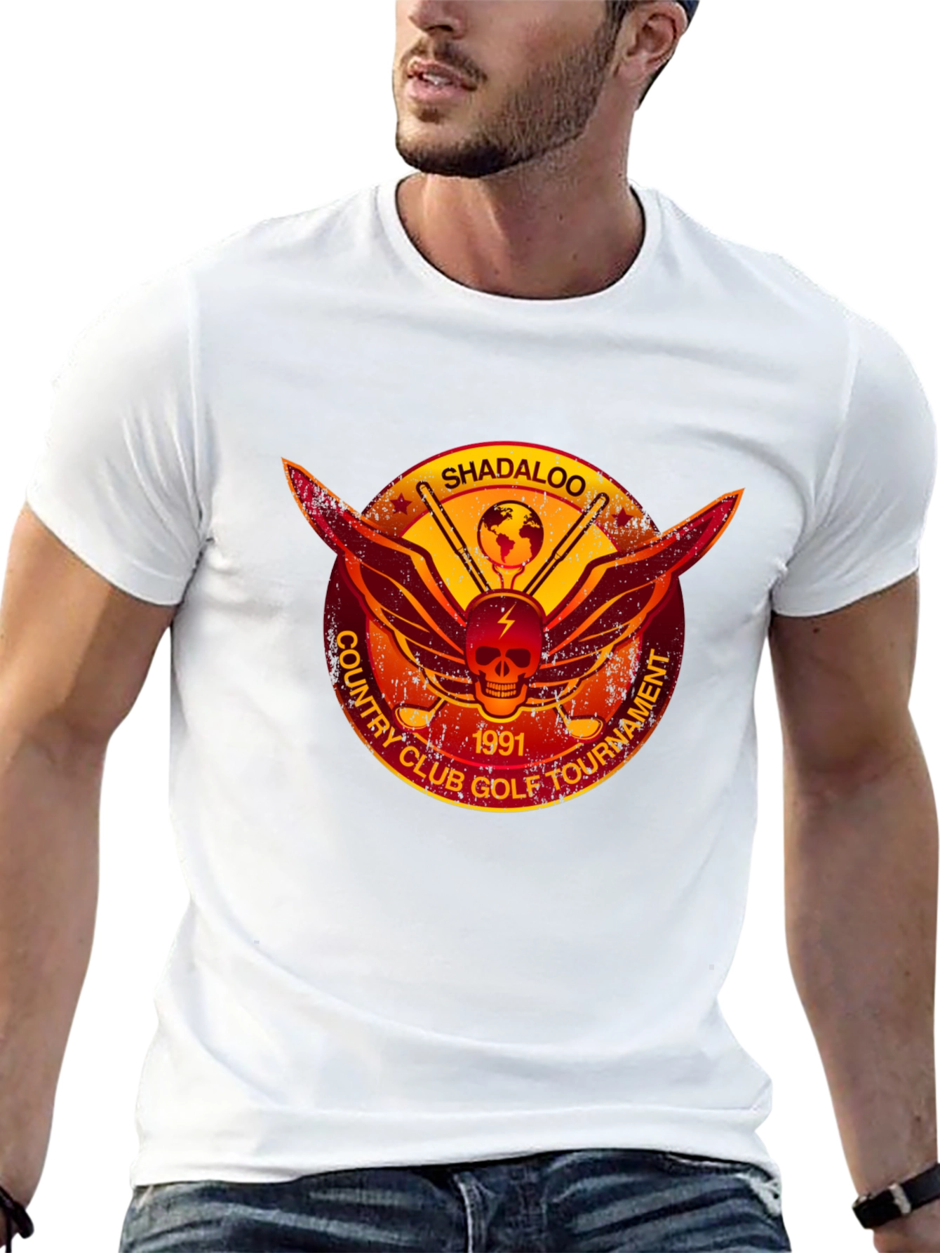 Black Shadaloo Country Club Golf Tournament T-Shirt view 13