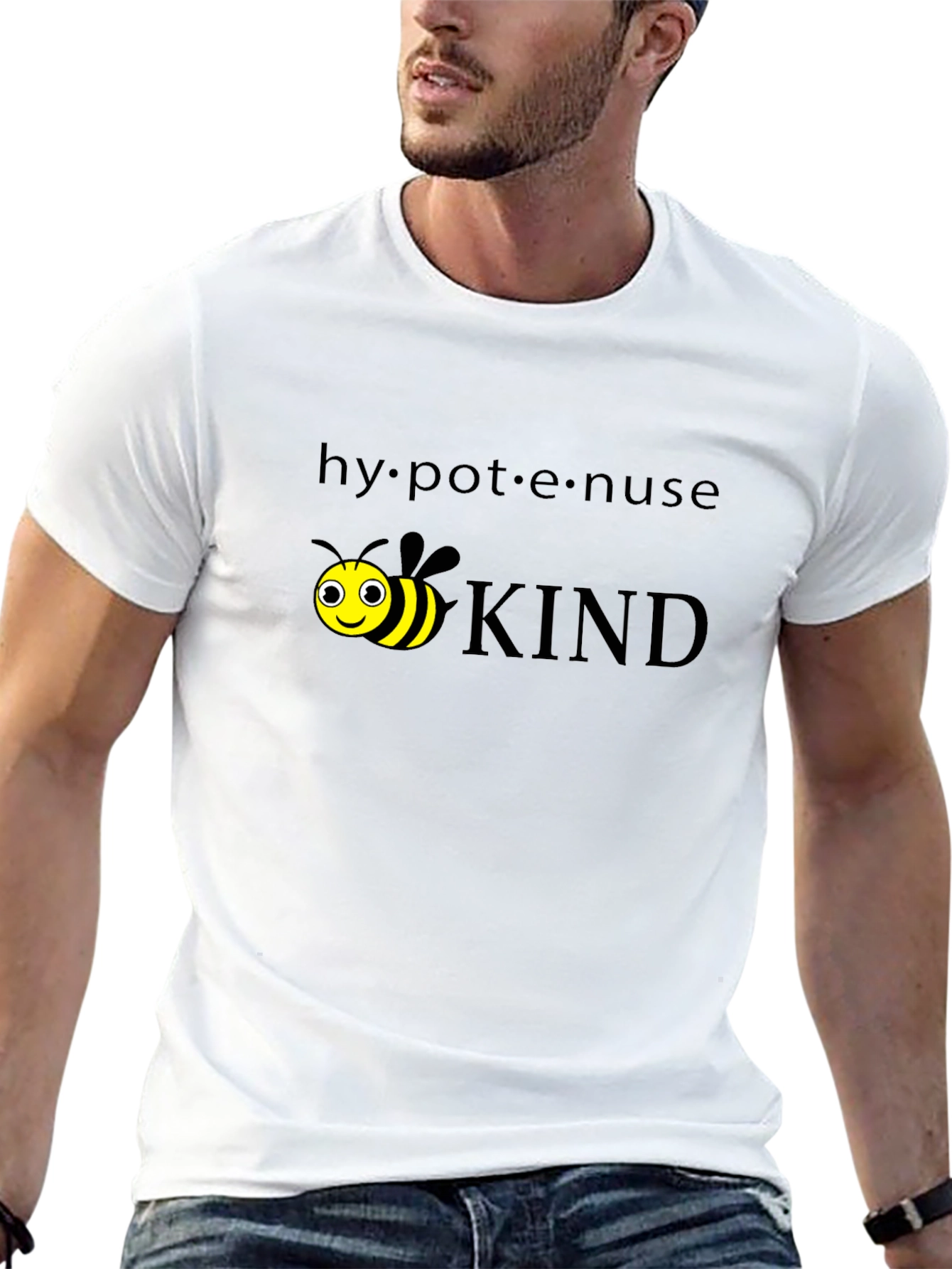 Black Bee Kind T-Shirt - Funny Math Pun view 13
