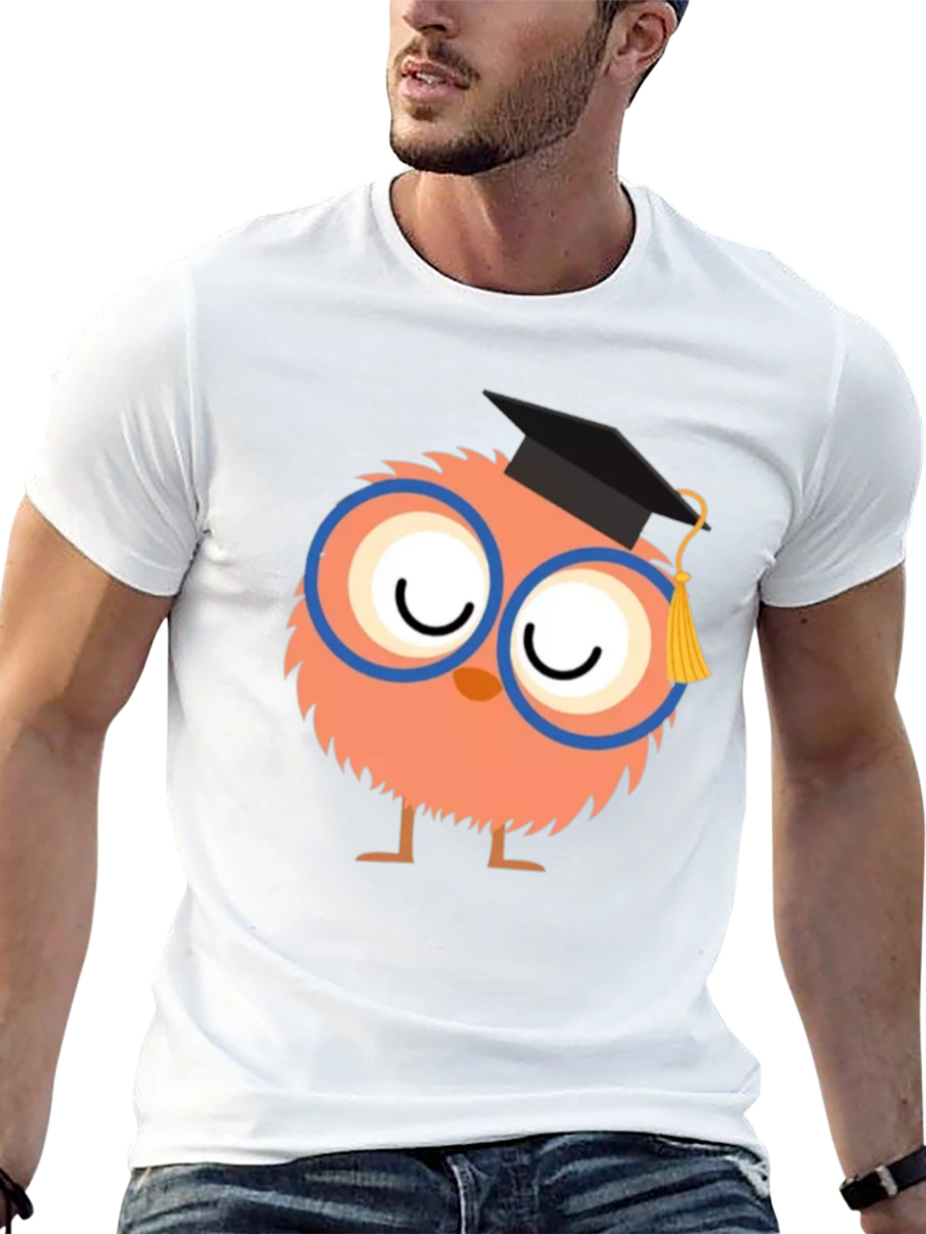 Black Cute Graduate Owl T-Shirt view 13