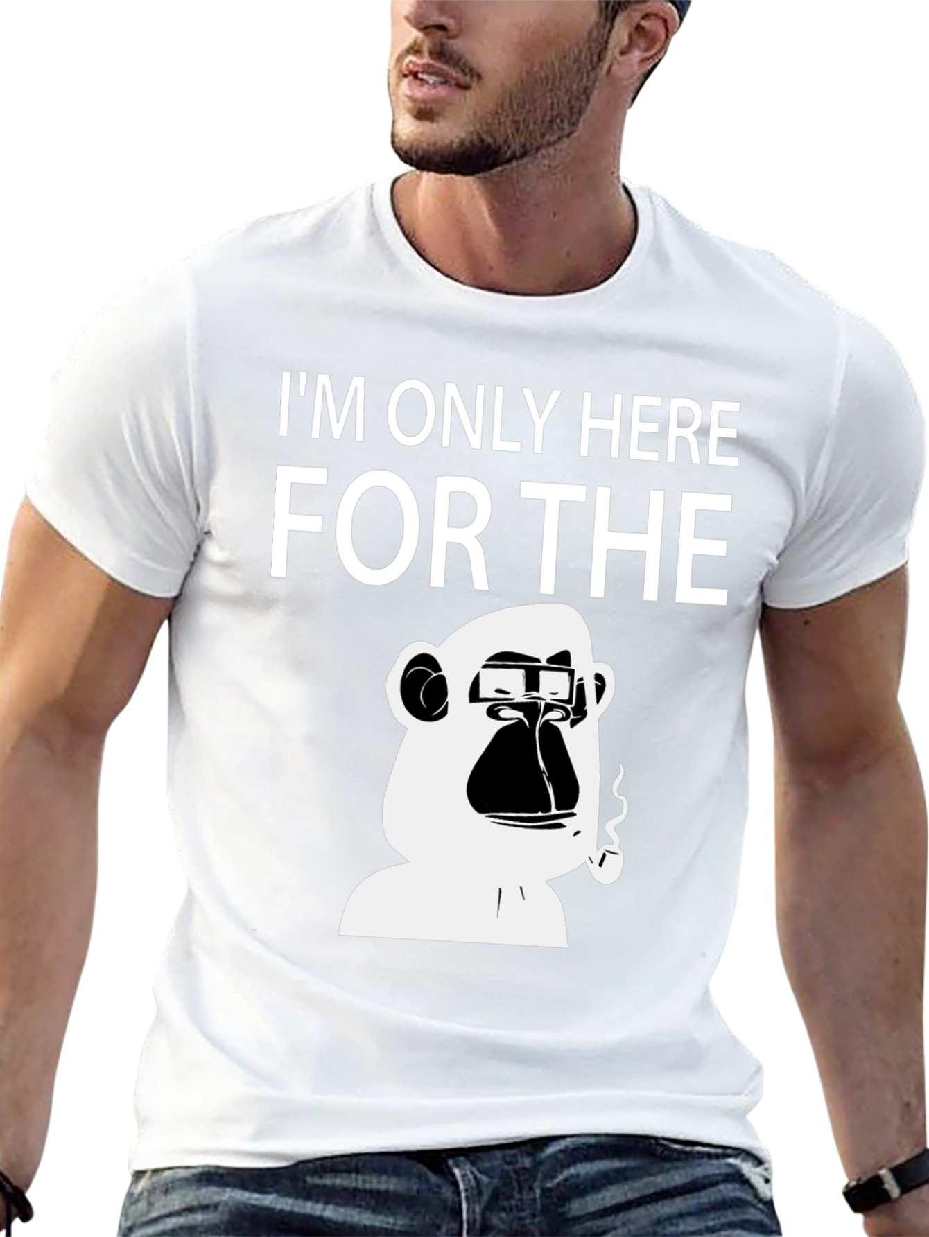 Black I'm Only Here for the Ape T-Shirt view 13
