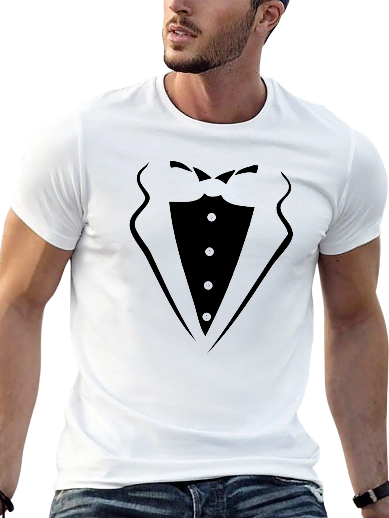Black Tuxedo Graphic Tee - Formal Fun! view 13