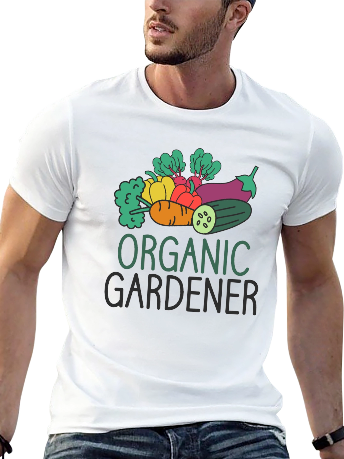 Black Organic Gardener Graphic Tee - Black Cotton T-Shirt view 13