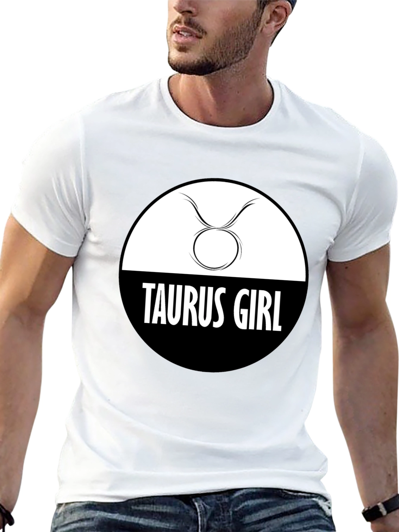 Black Taurus Girl Zodiac Sign Graphic Tee view 13