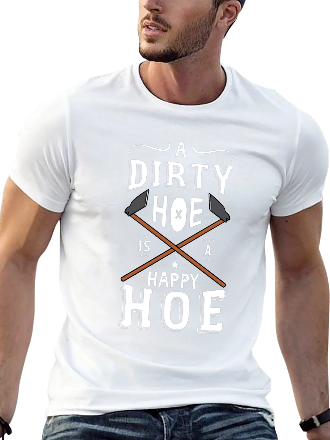 Black Dirty Hoe Happy Hoe Funny Adult Humor T-Shirt view 13
