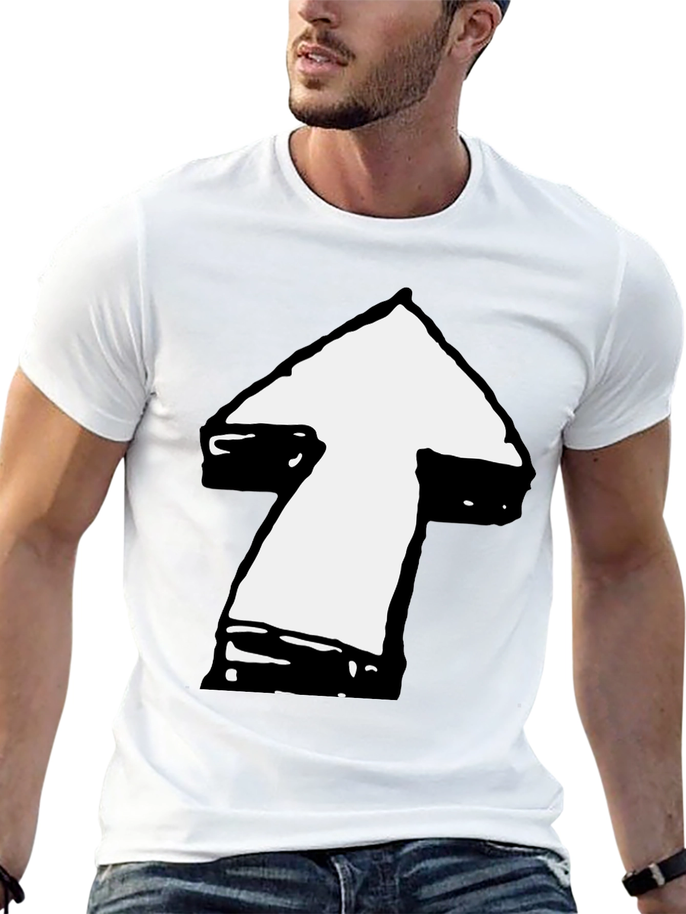 Black Arrow Graphic T-Shirt - Casual Style view 13