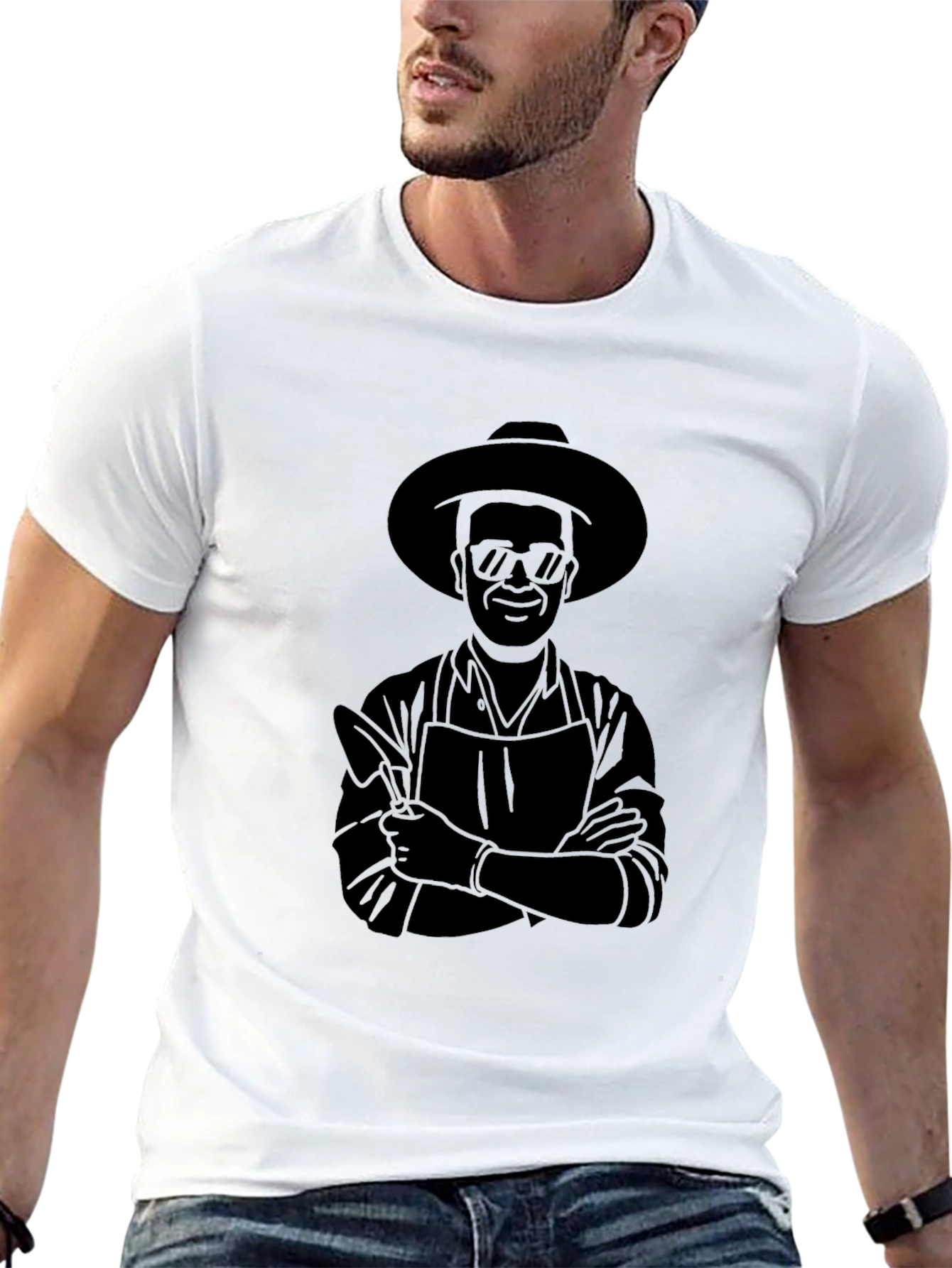 Black Chef Graphic Black T-Shirt view 13