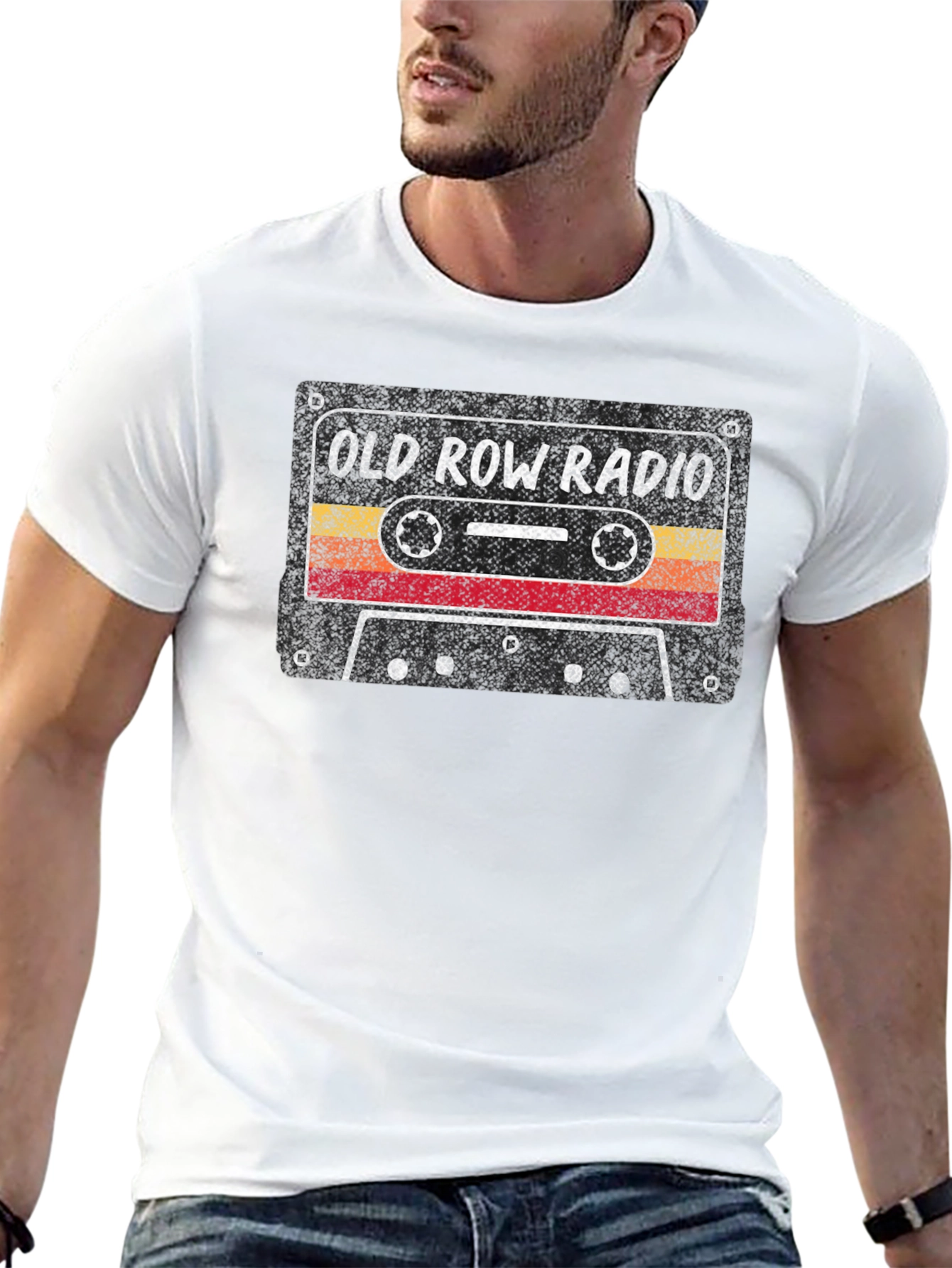 Black Retro Cassette Tape T-Shirt - Old Row Radio Tee view 13