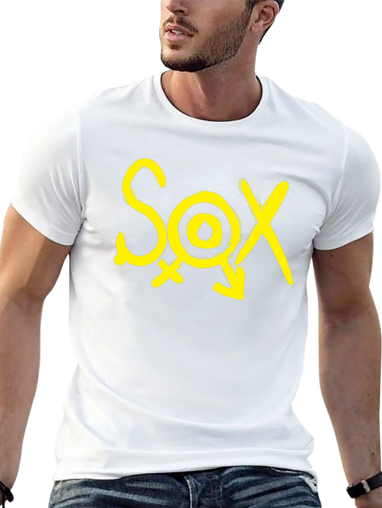 Black Black T-Shirt - SOX Yellow Graphic Print view 13