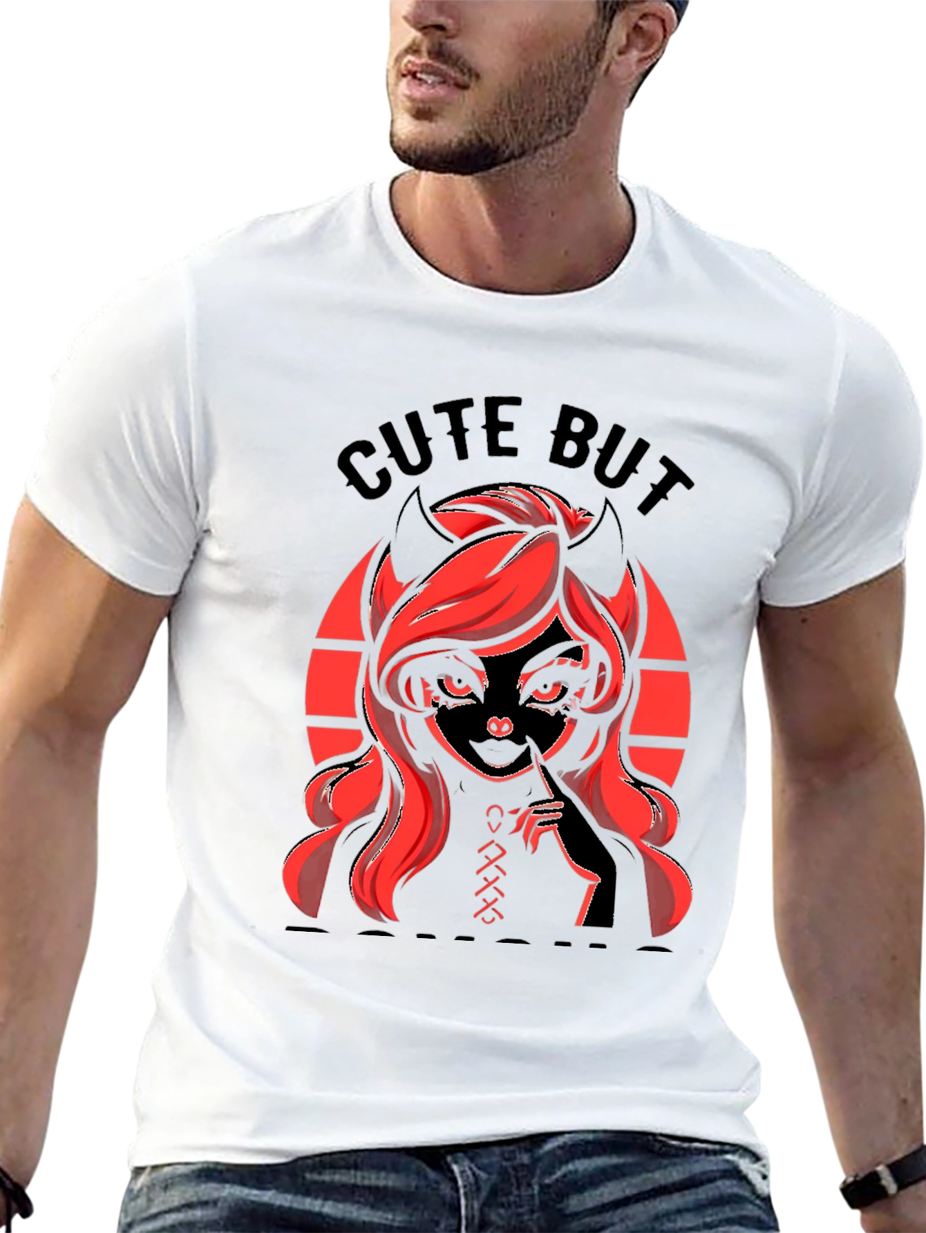 Black Cute But Devilish Graphic T-Shirt view 13