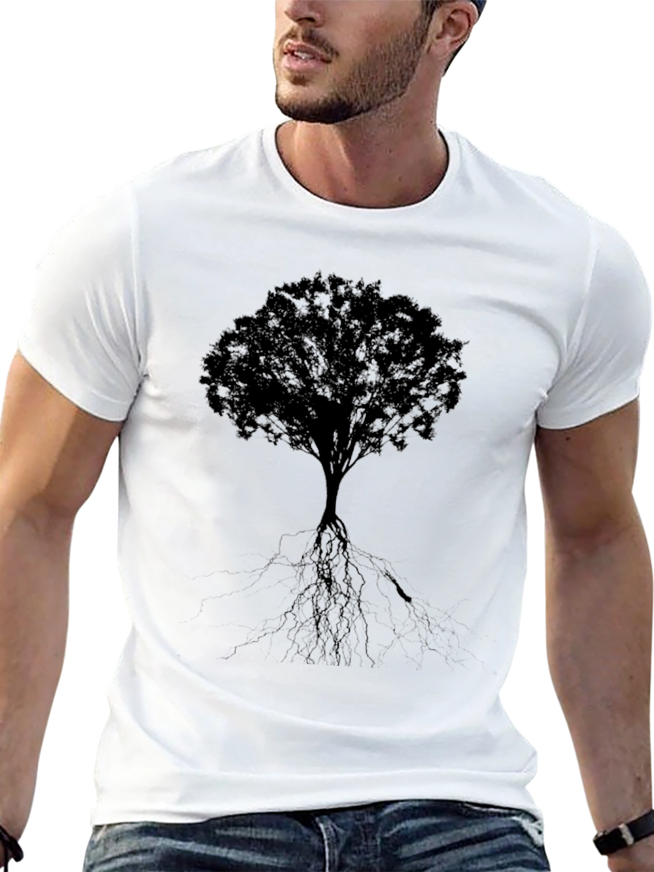 Black Tree Graphic Black T-Shirt view 13