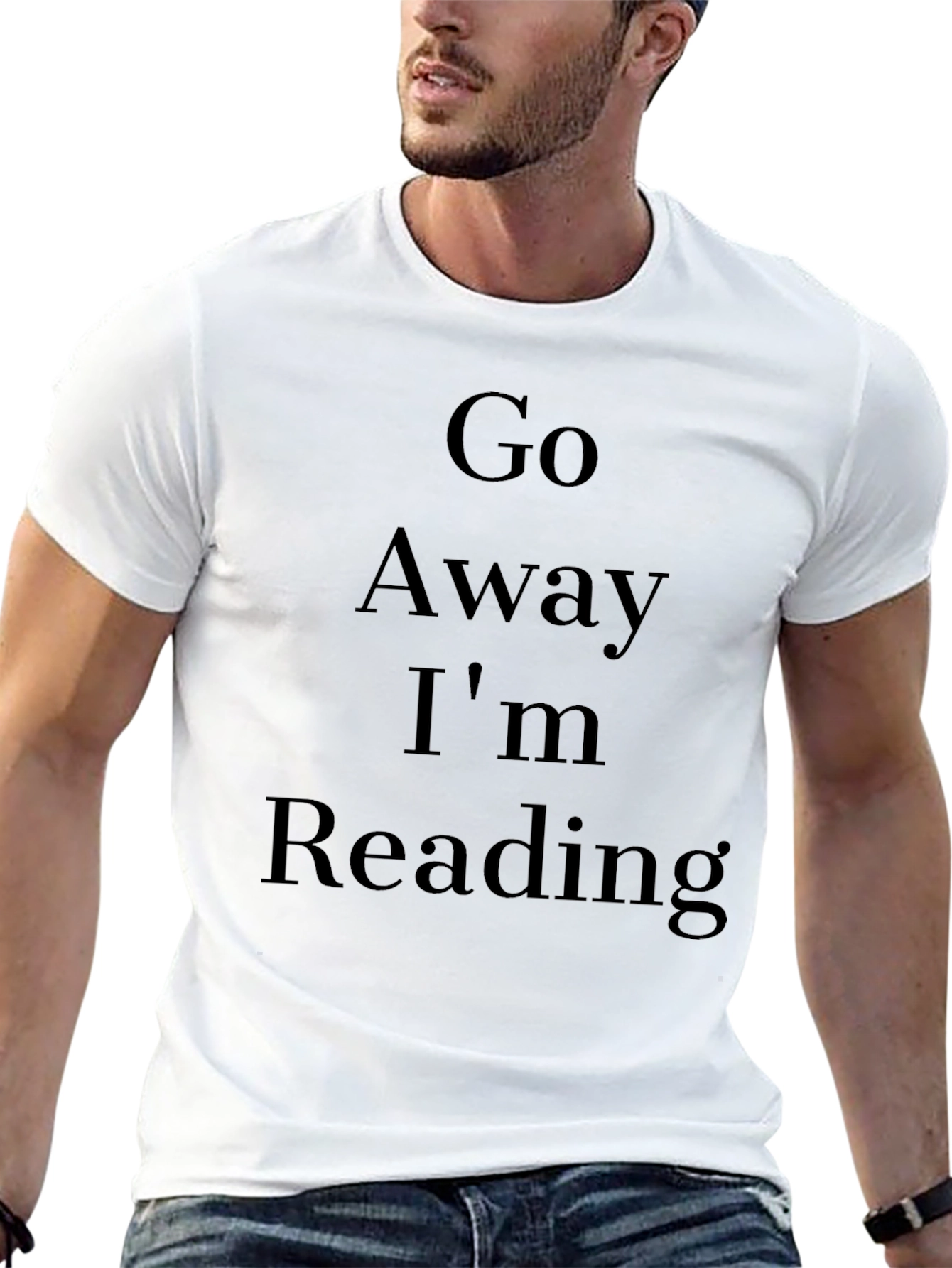 Black Go Away I'm Reading T-Shirt view 13