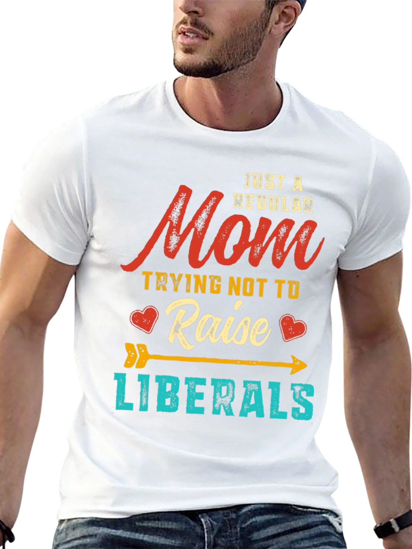 Black Mom Trying Not to Raise Liberals Graphic T-Shirt view 13