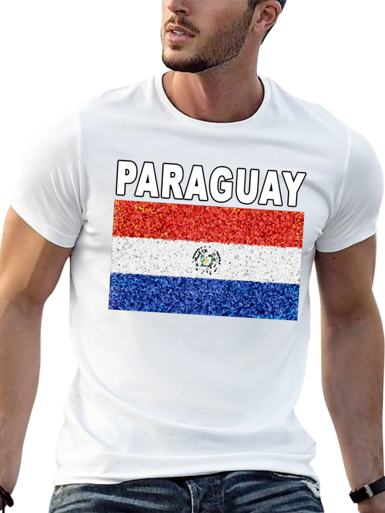 Black Paraguay Flag T-Shirt - Patriotic Tee view 13